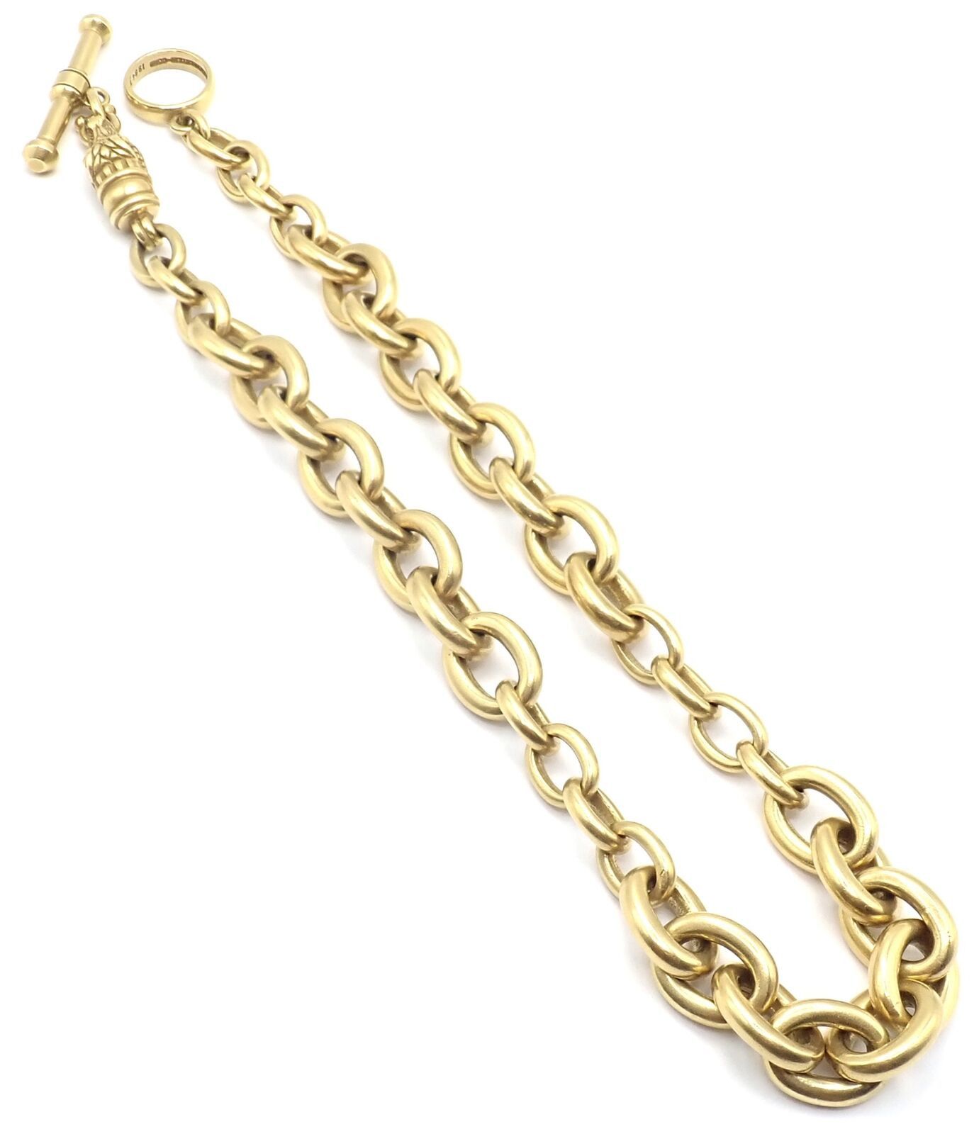 Kieselstein Cord Yellow Gold Alligator Head Toggle Necklace