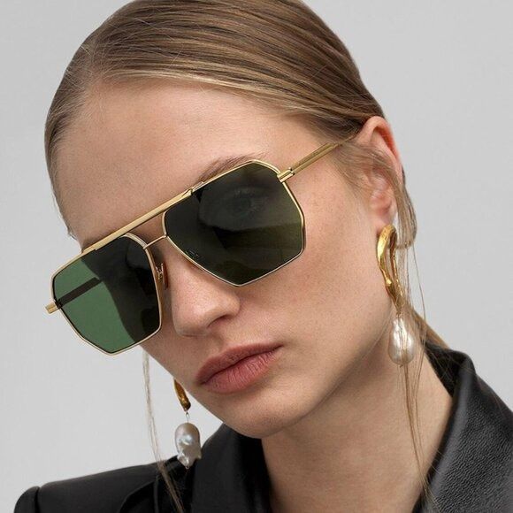 Bottega Veneta 🕶️ New Bottega Veneta BV1012S 004 Sunglasses - Gold Frame Size ONE SIZE - 7 Thumbnail