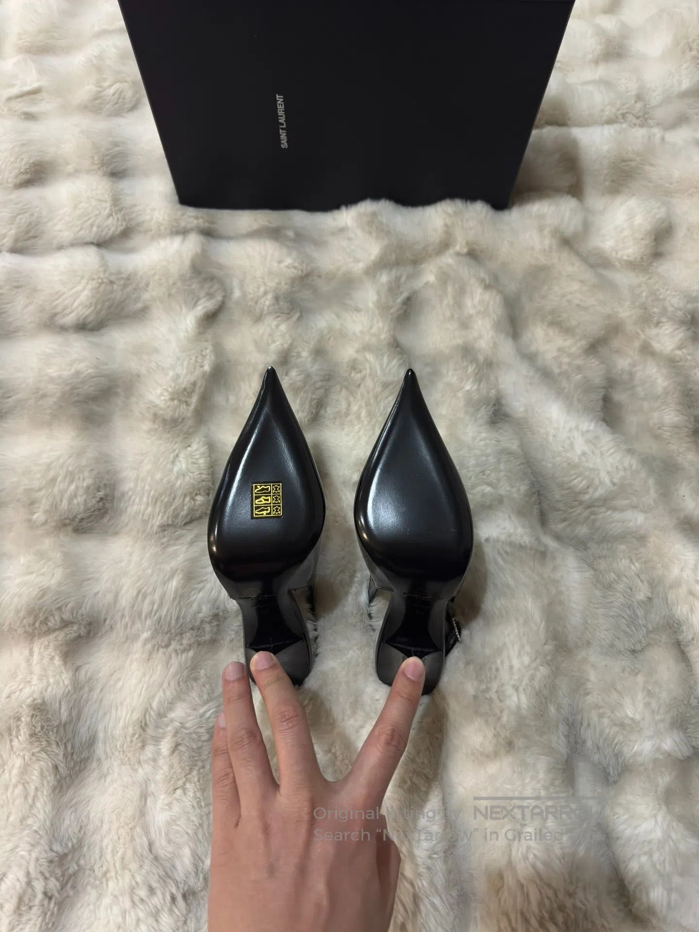 Saint Laurent Paris Saint Laurent Paris Crystal Lacquer Pointed Toe High Heels Size US 5.5 / IT 35.5 - 6 Thumbnail