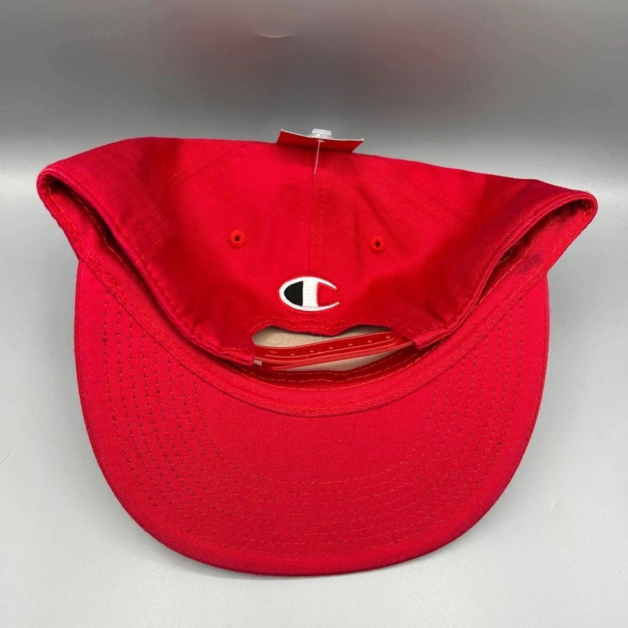 Champion Champion Hat Men Red Embroidered Snap Back Cap Cotton New Size ONE SIZE - 7 Thumbnail