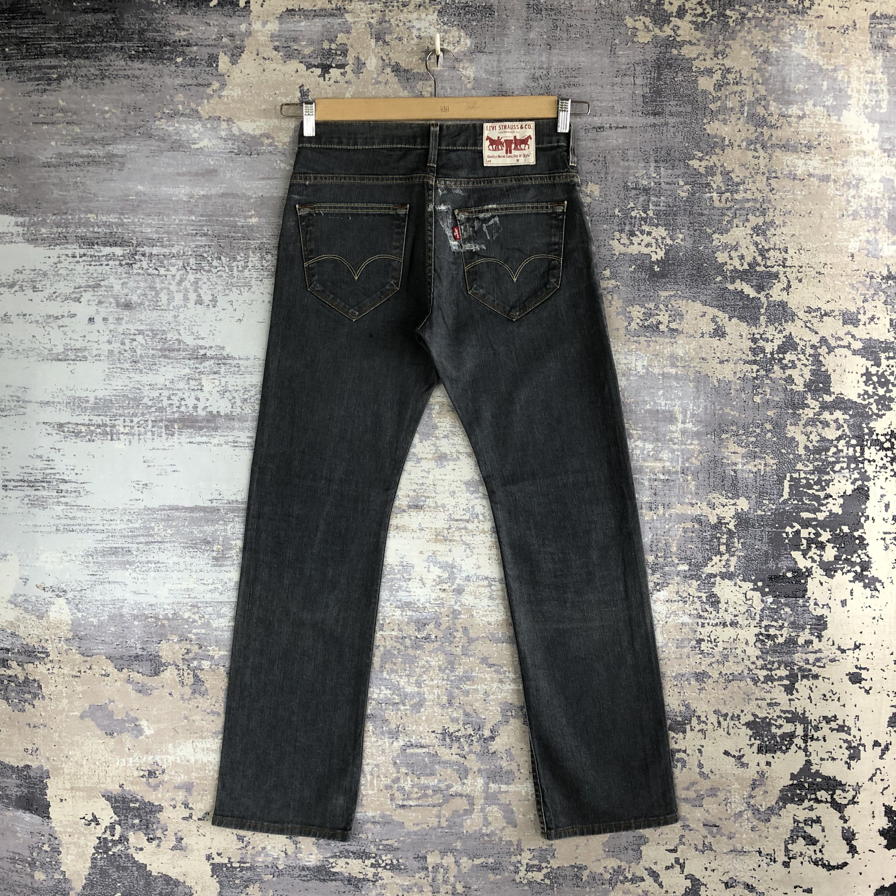 Levi's Vintage Levis Faded Black Jeans Levi's Splatter Paint Denim Size US 30 / EU 46 - 2 Thumbnail