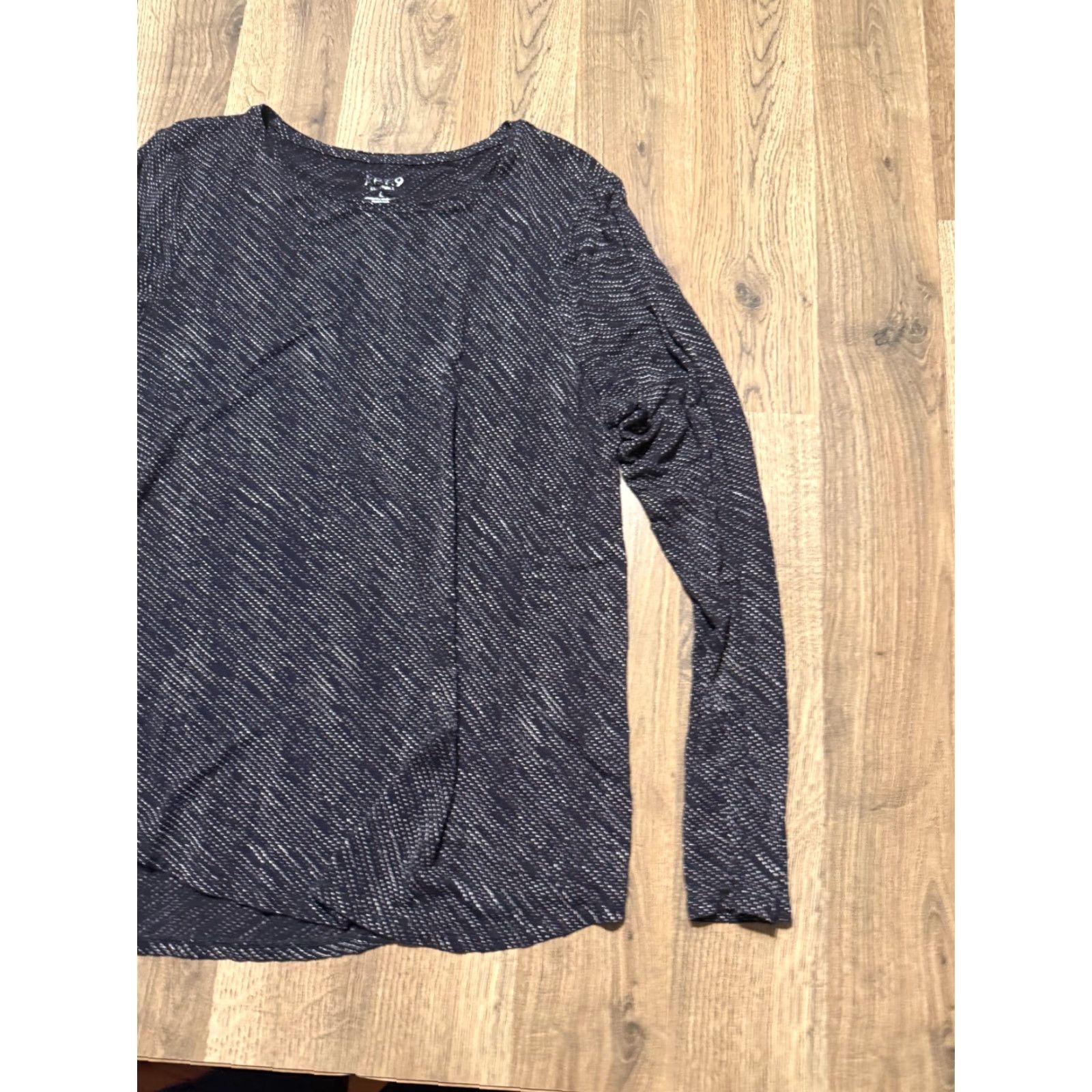 Apt. 9 APT. 9 Shirt Women's Large Black White Long Sleeve Shirt Size L / US 10 / IT 46 - 4 Thumbnail
