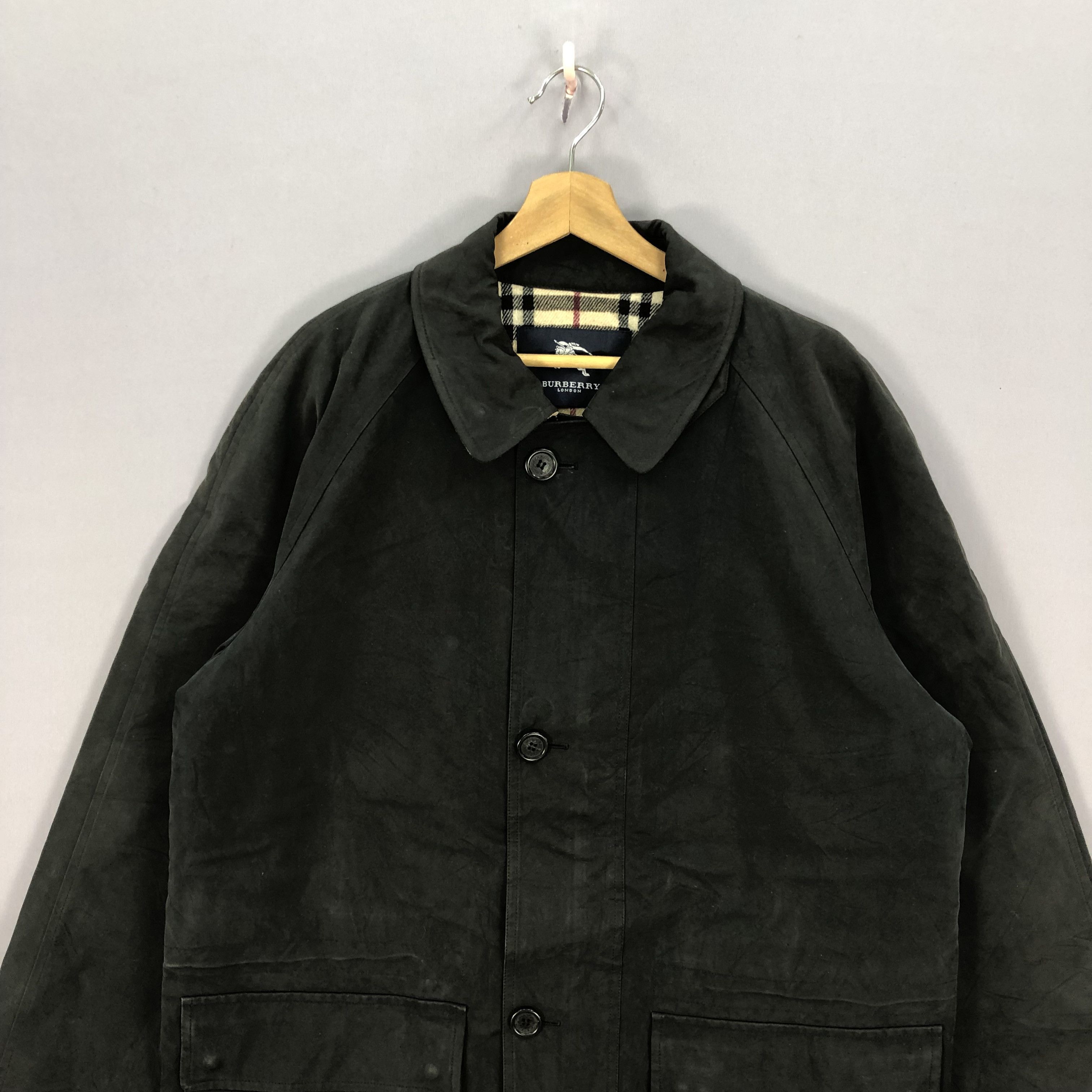 Burberry × Vintage Vintage Burberry Jacket Burberry's Checkered Chore Jacket Size US L / EU 52-54 / 3 - 3 Thumbnail
