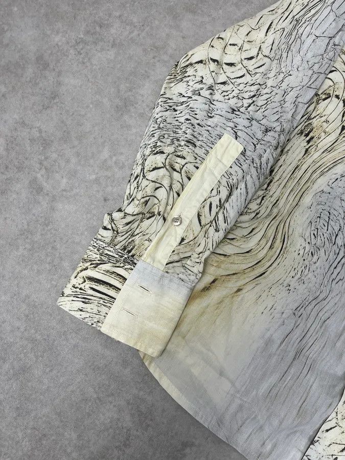 Just Cavalli SS2002 Cavalli Beige Crocodile Effect Abstract Shirt Size US S / EU 44-46 / 1 - 8 Thumbnail