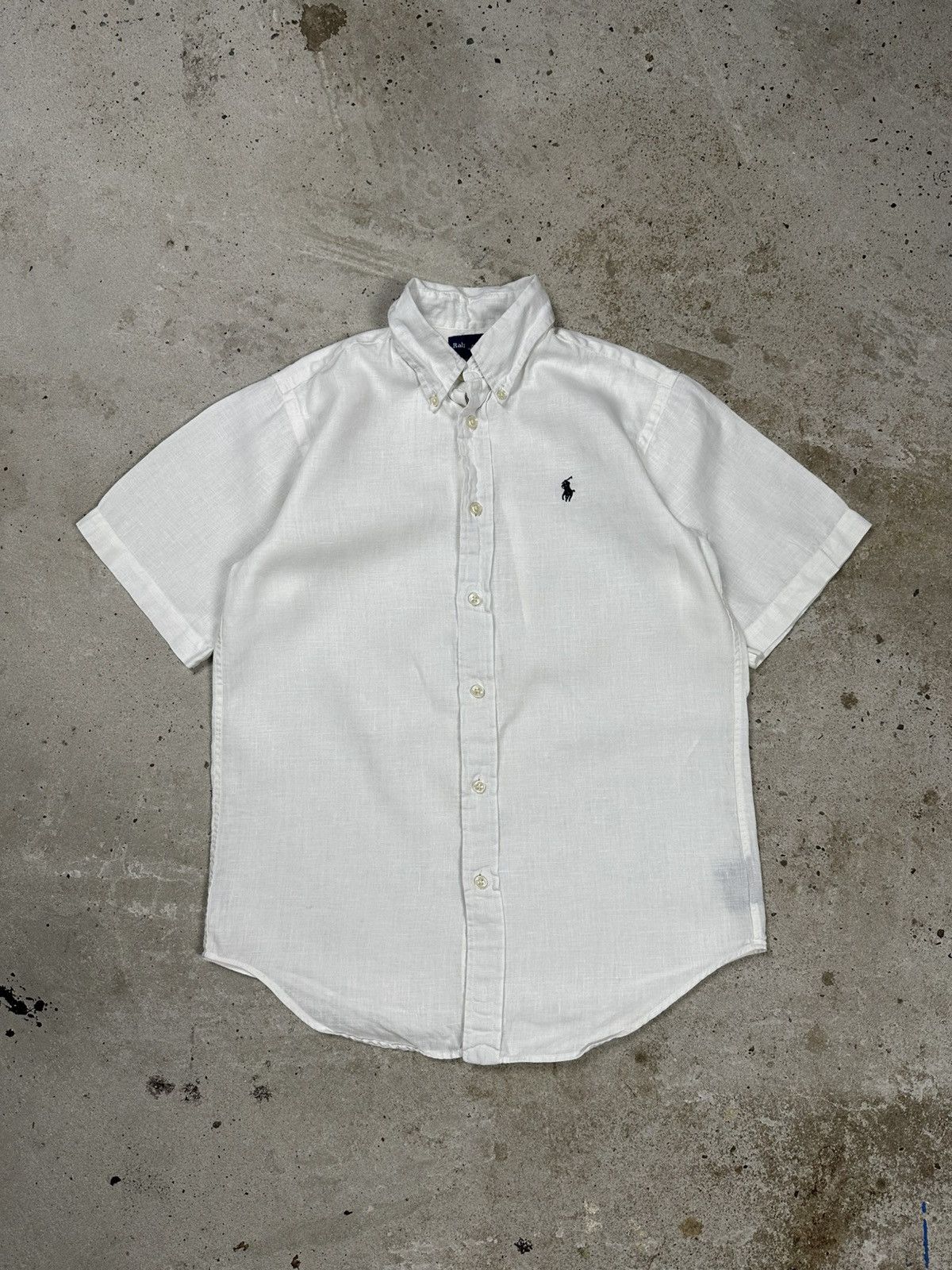 Vintage Y2K Polo Ralph Lauren Linen Short Sleeve Shirt Pony