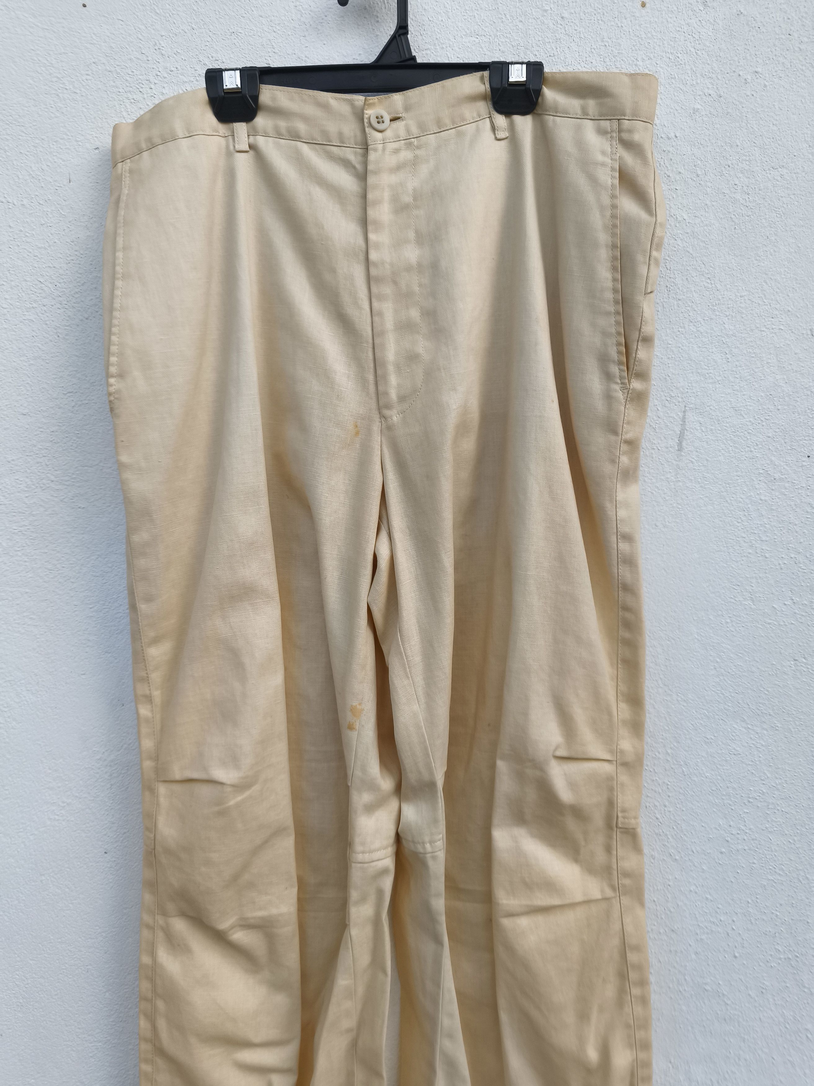 Tete Homme 🔥 Vintage TETE Homme Linen Pants by Issey Miyake Baggy Size US 33 - 2 Thumbnail
