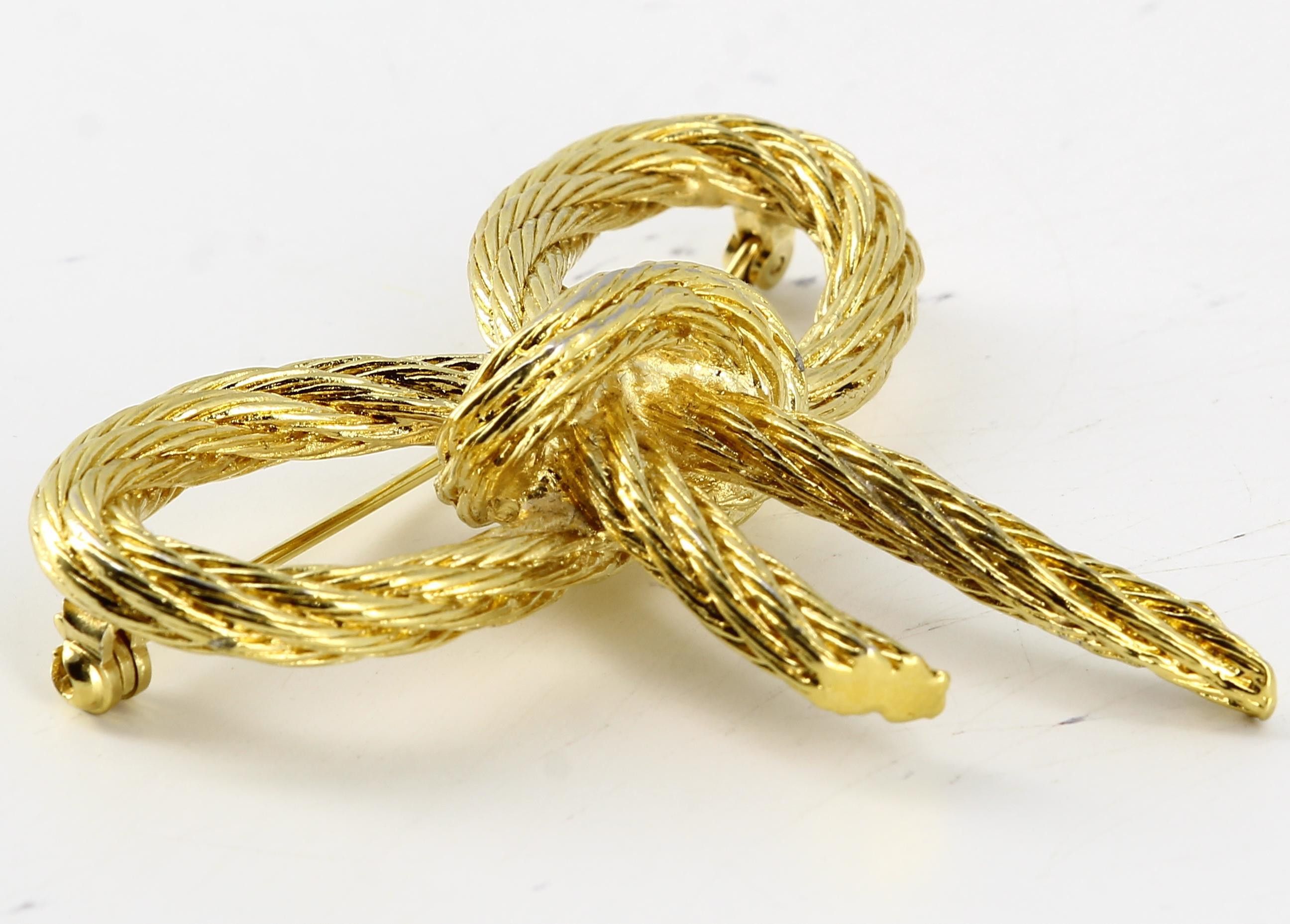 image of Christian Dior Golden String Knot Brooches, Women's