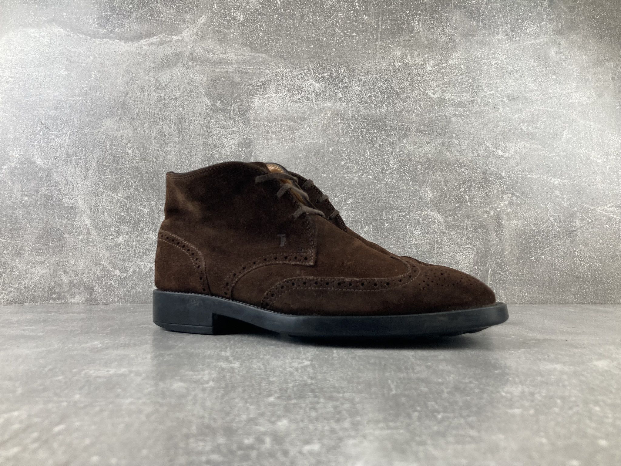 Tod's Vintage Tods brown suede brogue derby western boots Size US 7.5 / EU 40-41 - 5 Thumbnail