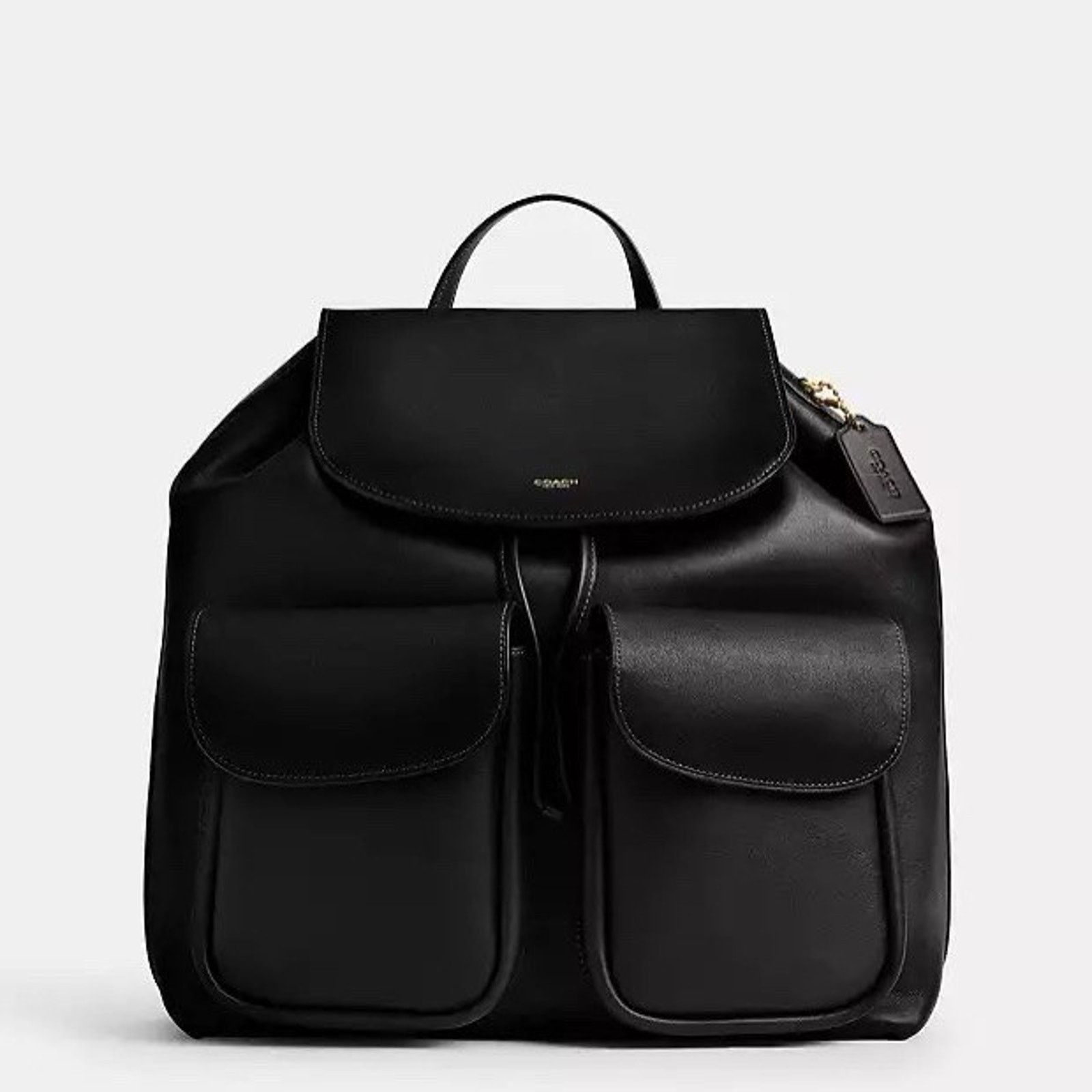 Coach NWT COACH Crosby Backpack Bag Brass/Black leather CY279 Size ONE SIZE - 7 Thumbnail