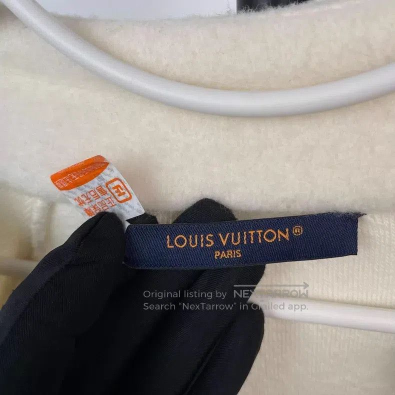 Louis Vuitton Louis Vuitton Cream-Embossed LV Hooded Zip Cashmere Jacket Size US S / EU 44-46 / 1 - 6 Thumbnail