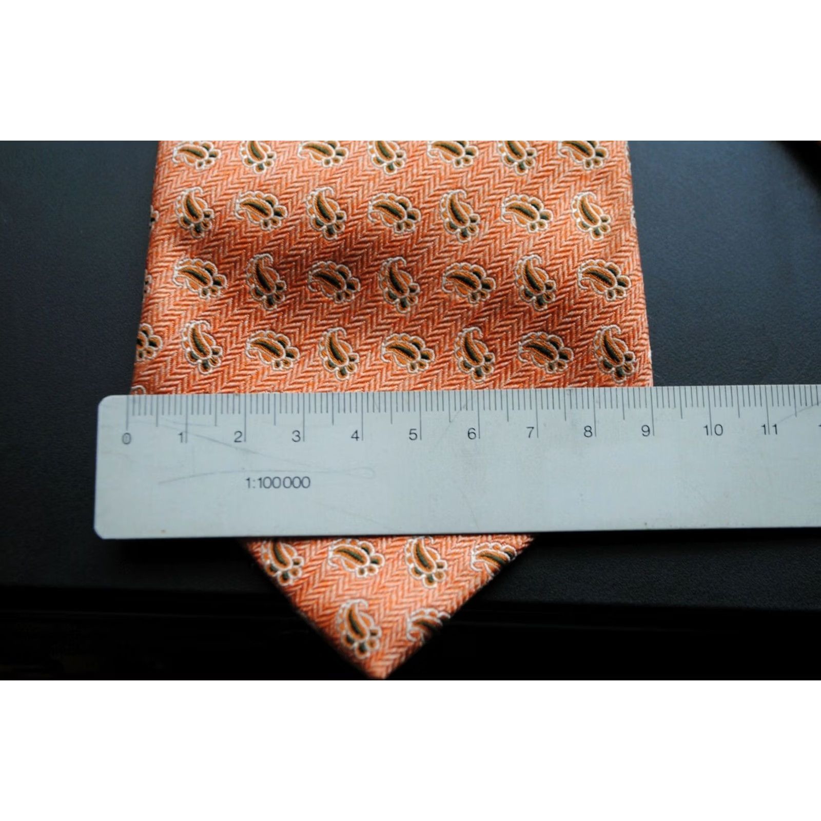 Ermenegildo Zegna ERMENEGILDO ZEGNA MEN'S NECKTIE ITALY LUXURY ORANGE COLOR FLORAL 100% SILK Size ONE SIZE - 6 Thumbnail