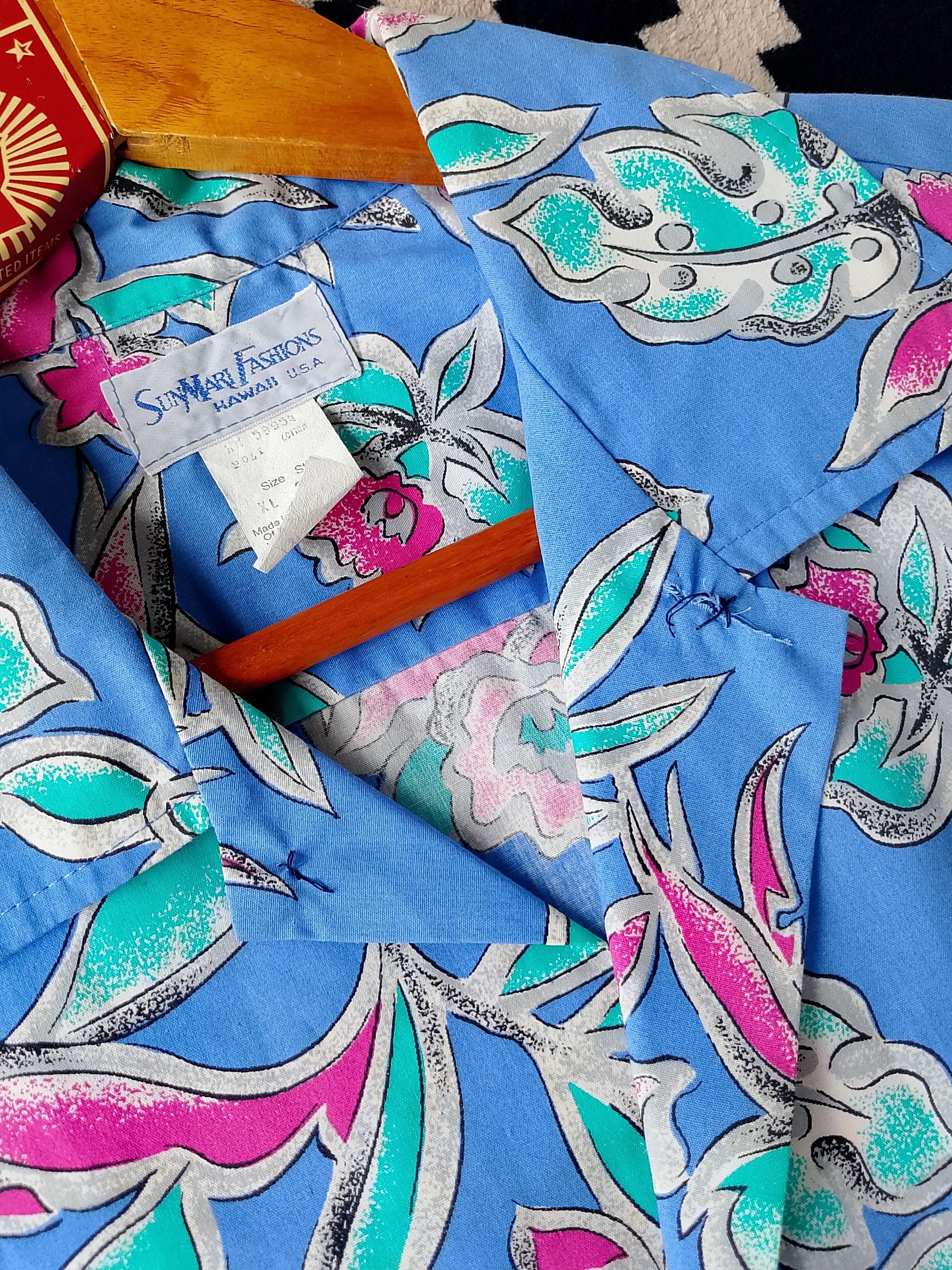 Vintage Archive Sunmari Dark Tropical Indie Button Up Size US XL / EU 56 / 4 - 5 Thumbnail