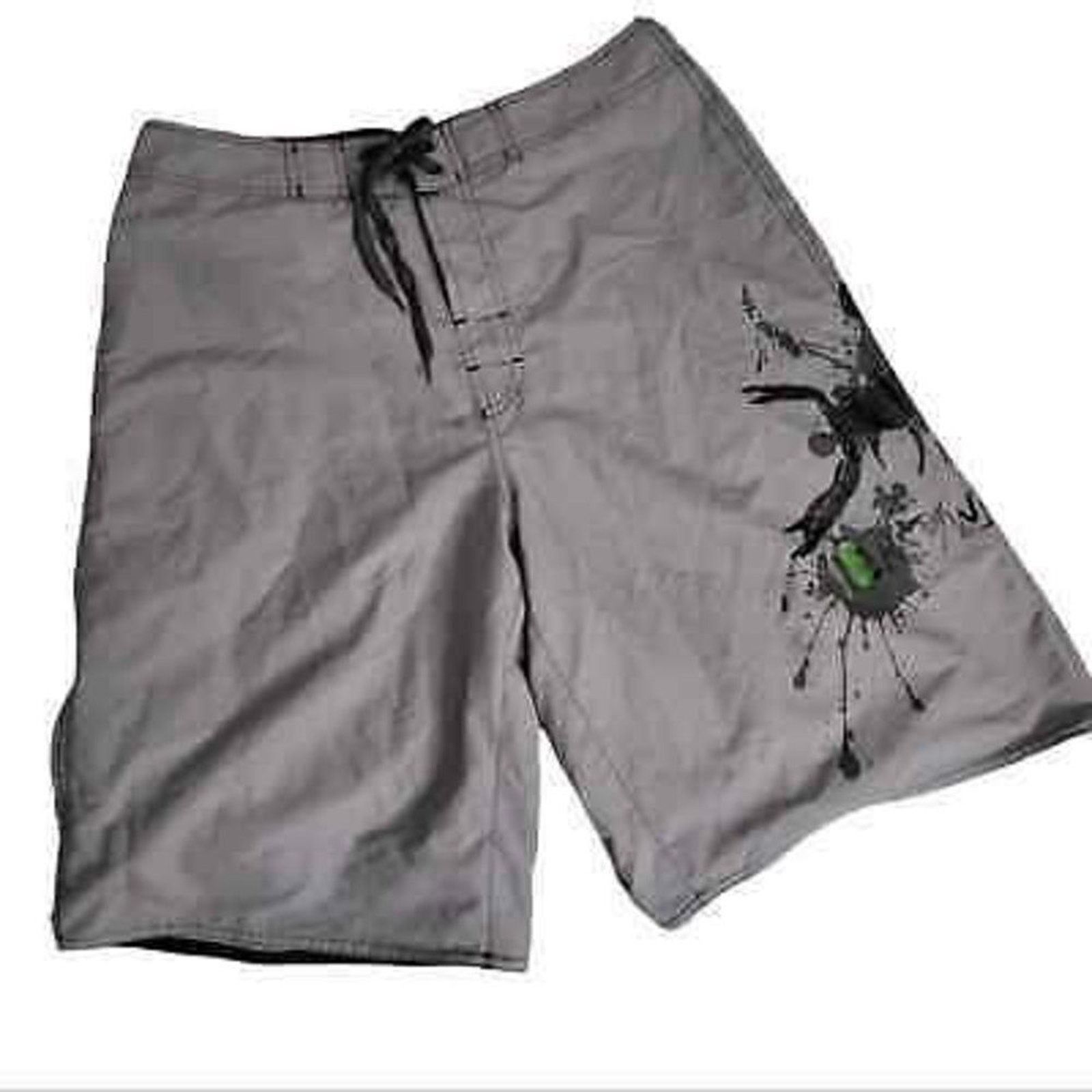 First MFG Co. First Wave Board Shorts Swim Trunks Roundtree Yorke Grey 32 Size US 32 / EU 48 - 2 Thumbnail