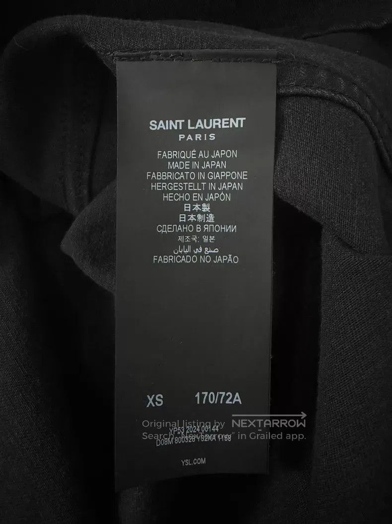 Saint Laurent Paris Saint Laurent Paris Embroidered Logo Washed Dark Grey Deni Size US XS / EU 42 / 0 - 5 Thumbnail