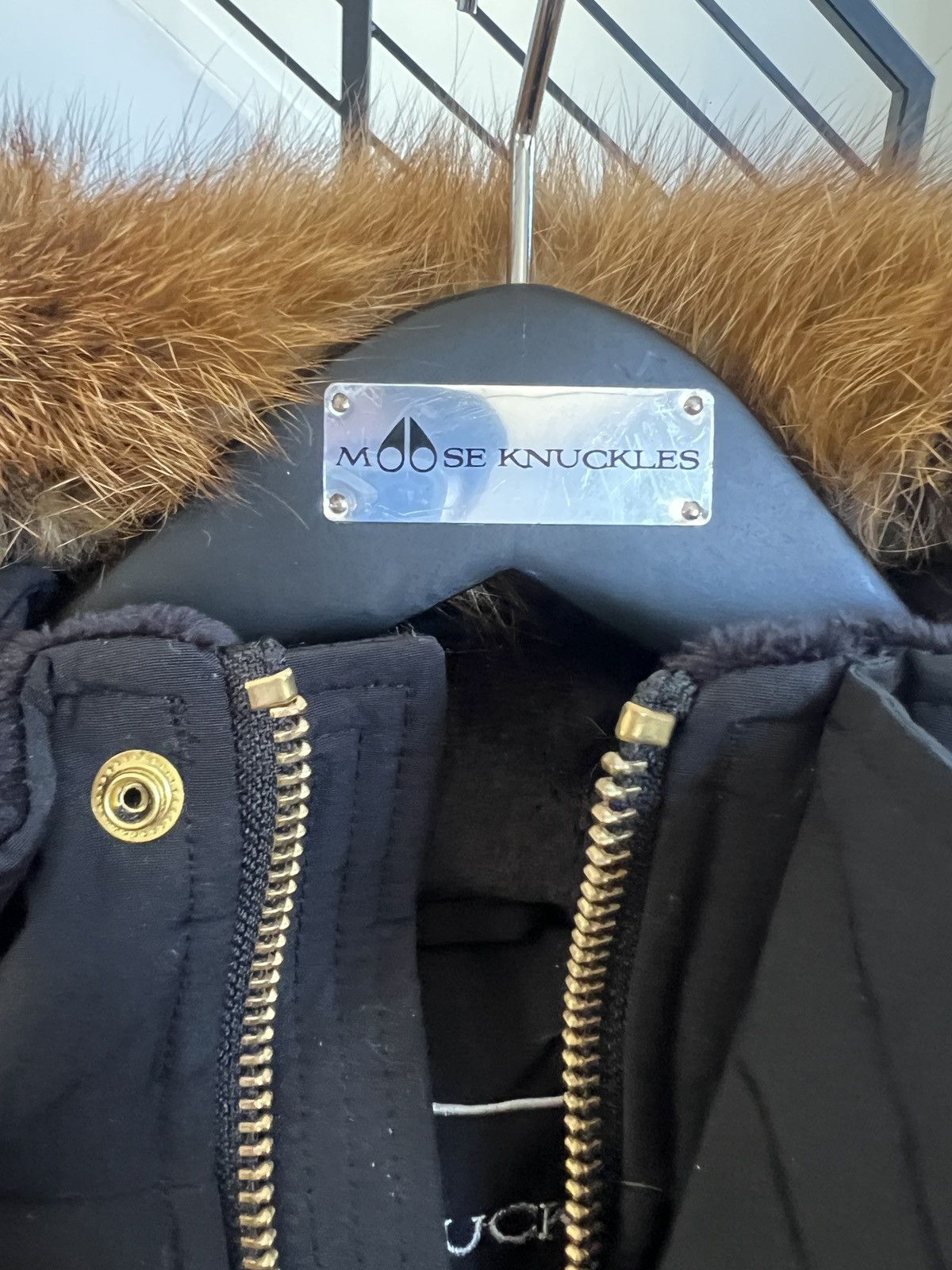 Moose Knuckles Big kids black parka with fur trim detachable hood Size US XL / EU 56 / 4 - 3 Thumbnail