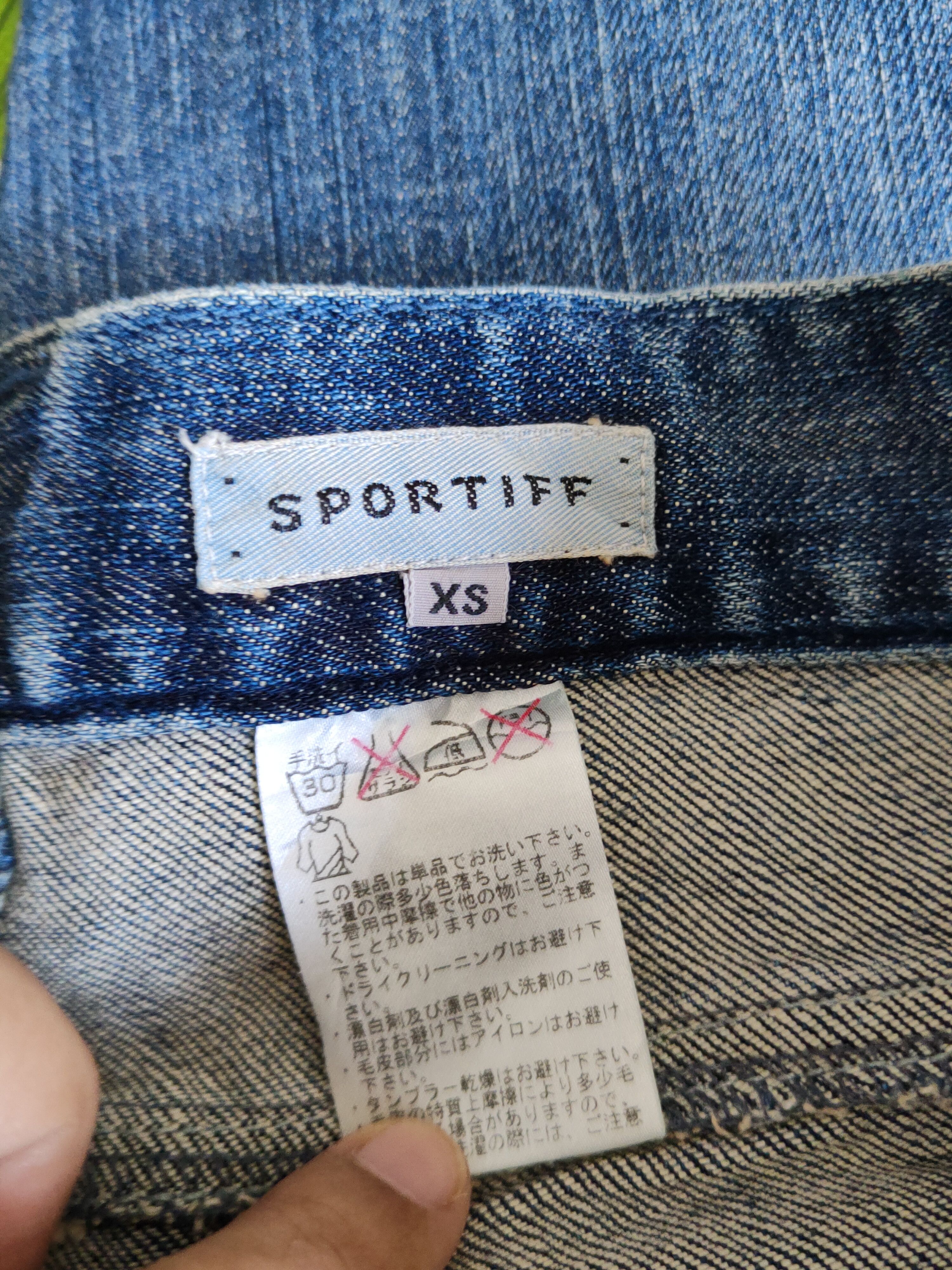 Japanese Brand Sportiff Dark Blue Distressed Multipocket Denim #S1531 Size 27" / US 4 / IT 40 - 9 Thumbnail