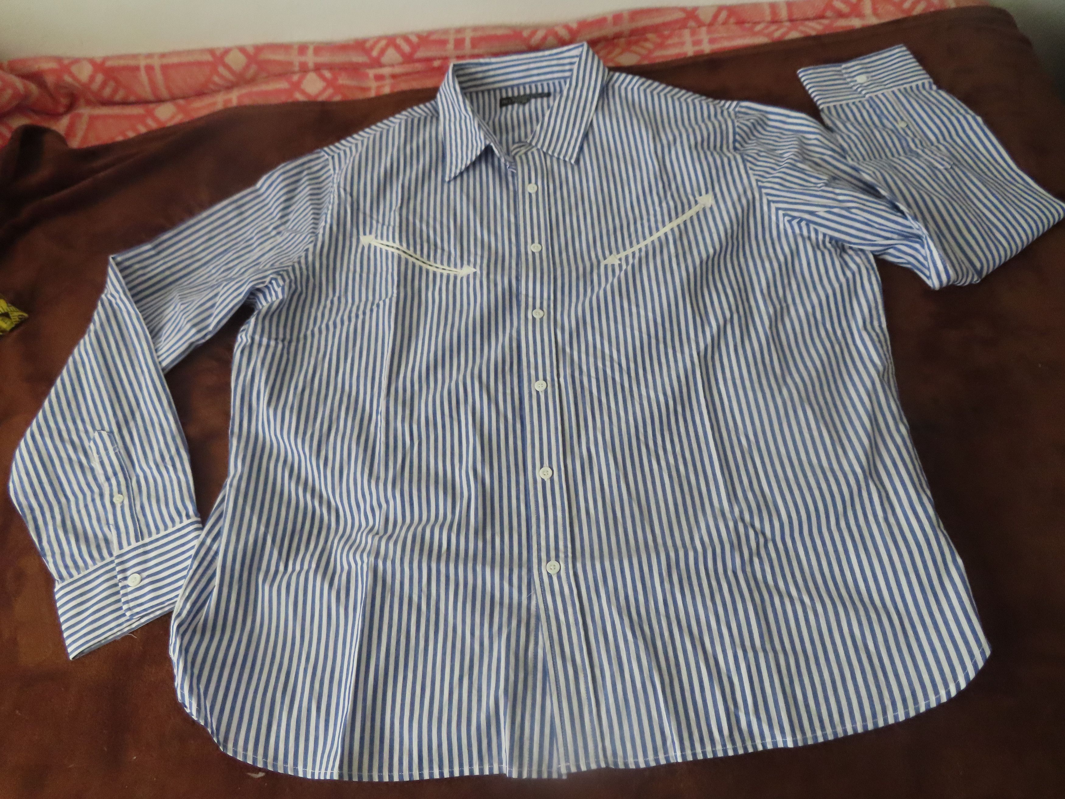 Designer × J. Peterman J. Peterman striped Western Shirt Long Sleeve Cowboy 2XL Size US XXL / EU 58 / 5 - 1 Thumbnail