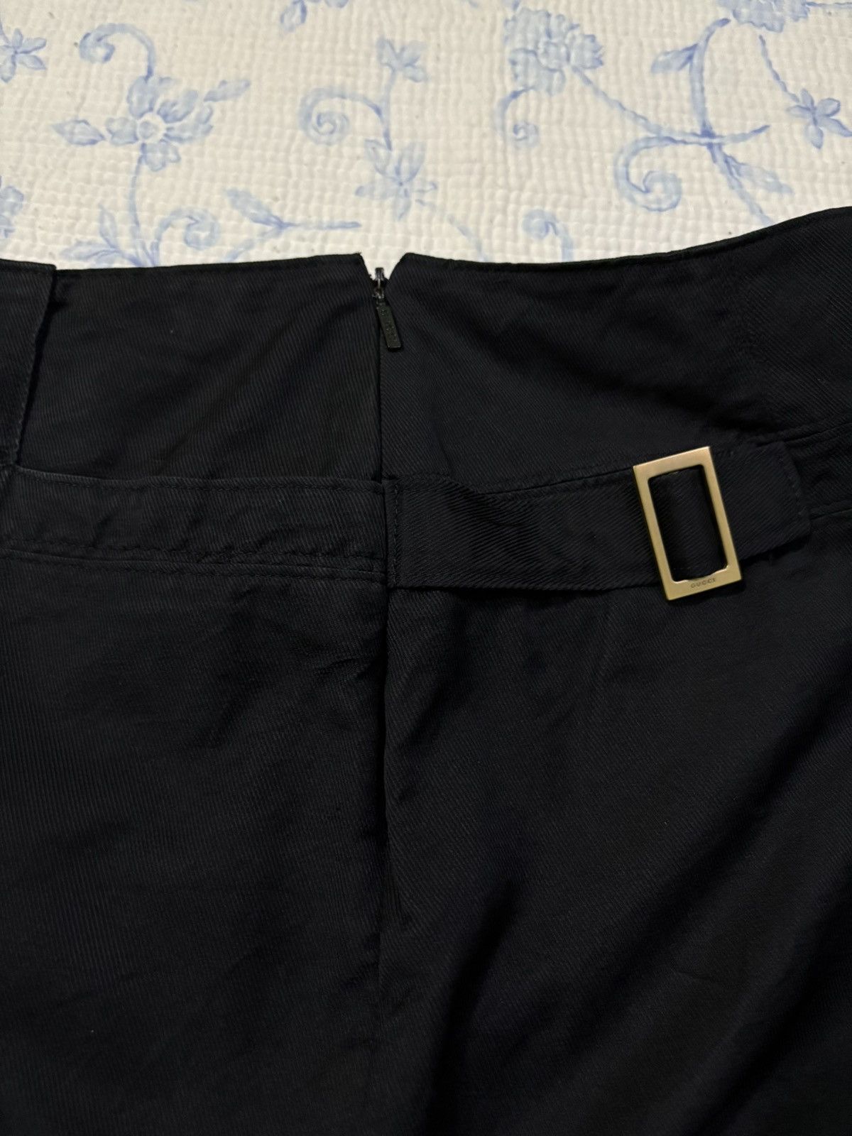 Gucci Gucci Cotton Silk Black Skirt Size 28" / US 6 / IT 42 - 10 Thumbnail
