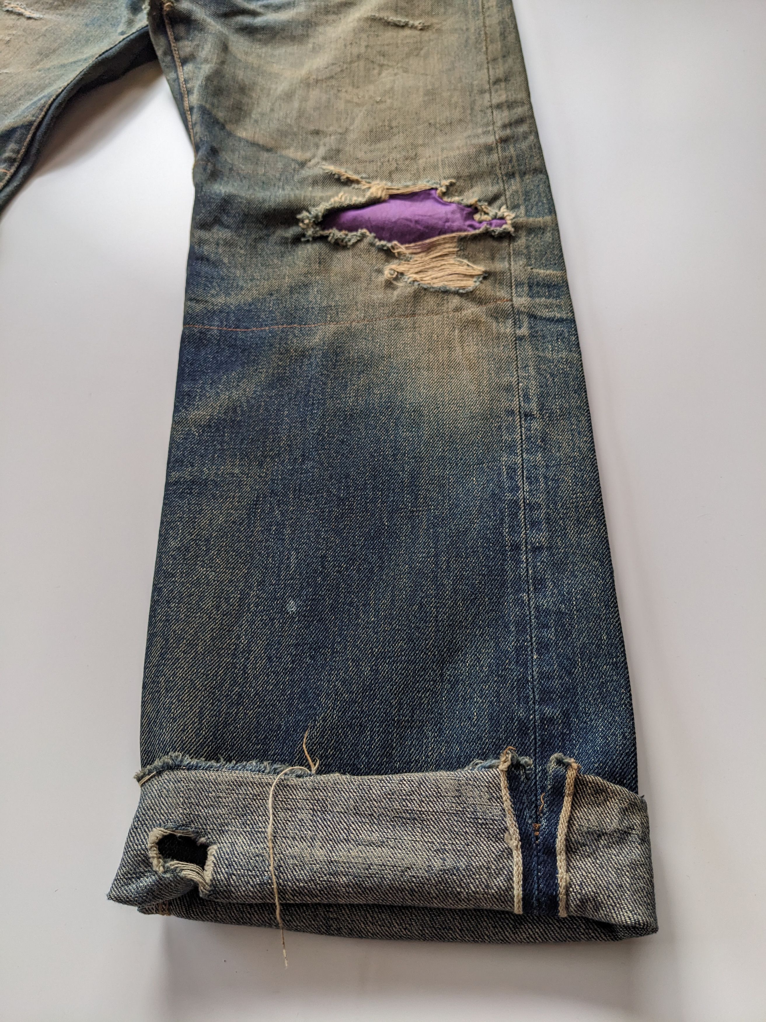 Denime Vintage DENIME distressed rusty selvedge Size US 32 / EU 48 - 8 Thumbnail