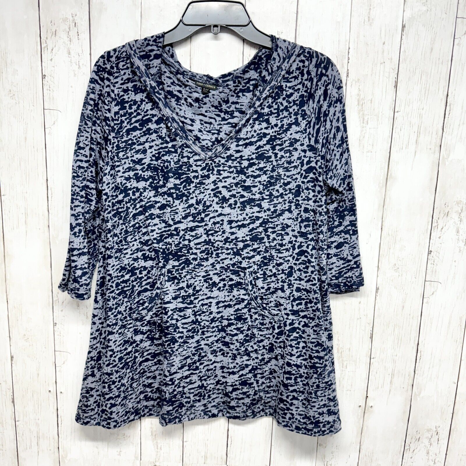Other COCO CARMEN Women Blue Tie Dye Cotton Shirt SM Long Sleeve Size M / US 6-8 / IT 42-44 - 1 Thumbnail