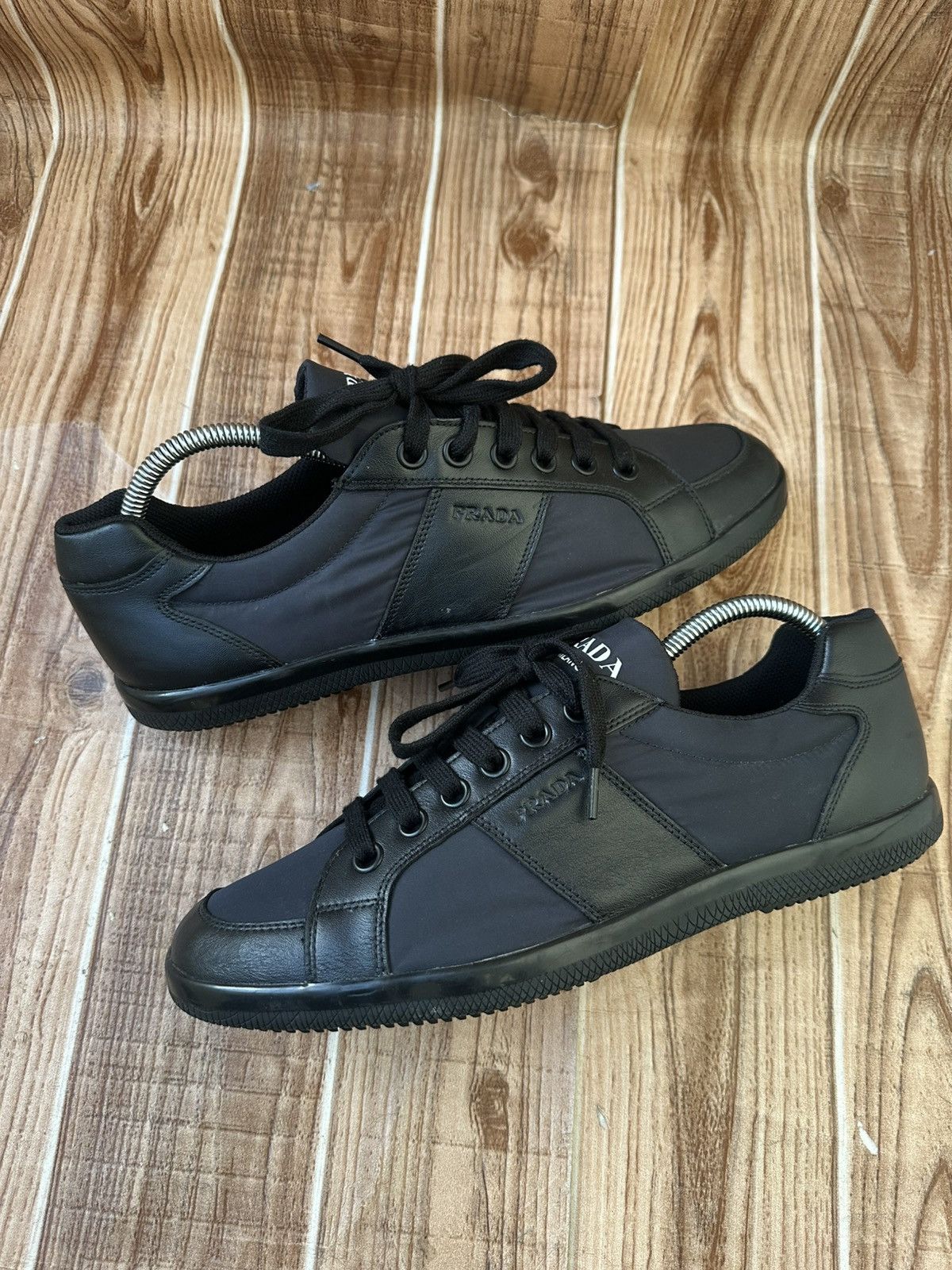 Prada Prada Men’s Nylon-Spazzolato Leather Sneaker Lowtops Size US 10 / EU 43 - 8 Thumbnail