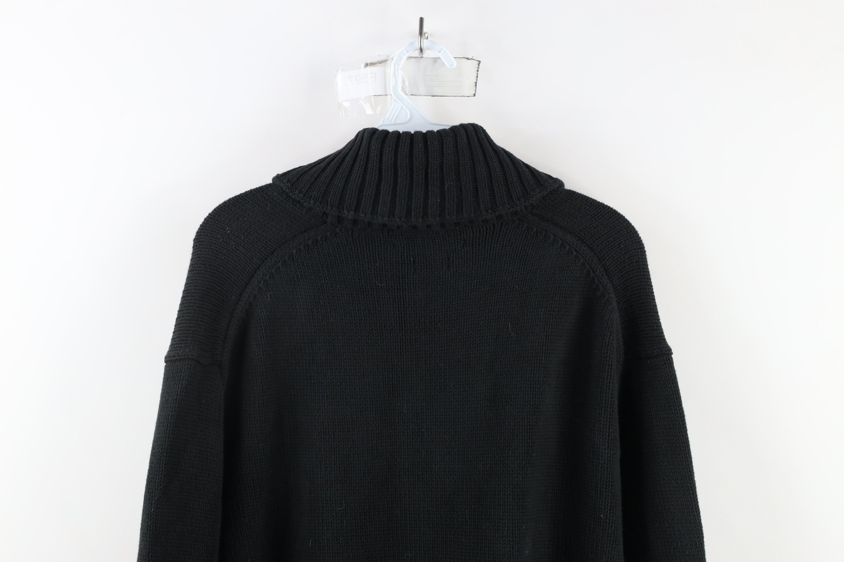 Ralph Lauren × Vintage Vintage 90s Ralph Lauren Heavyweight Shawl Sweater Black Size US XL / EU 56 / 4 - 8 Thumbnail