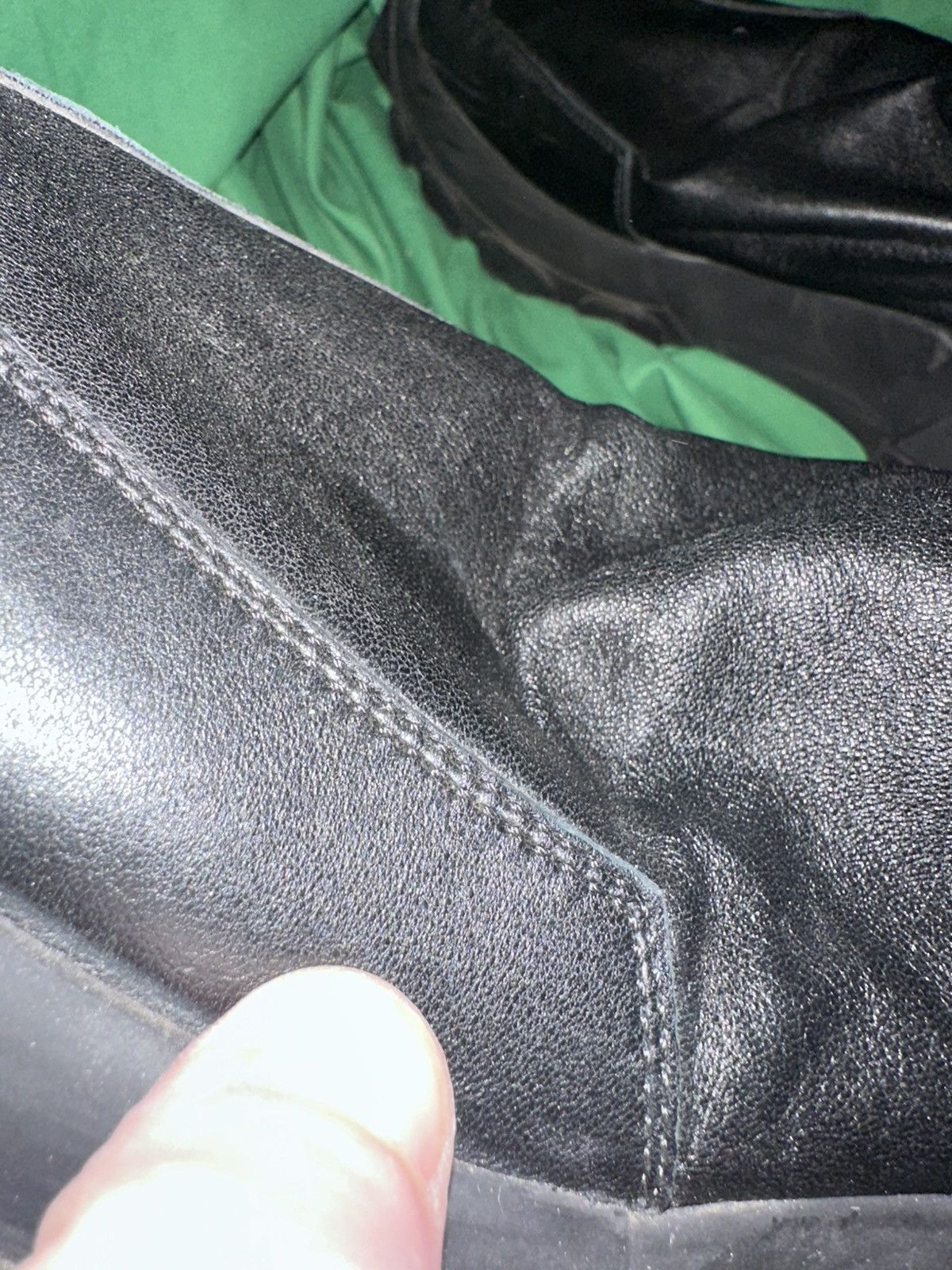 Rick Owens Tractor lug sole lambskin leather sock knee boots Size US 10 / EU 43 - 8 Thumbnail