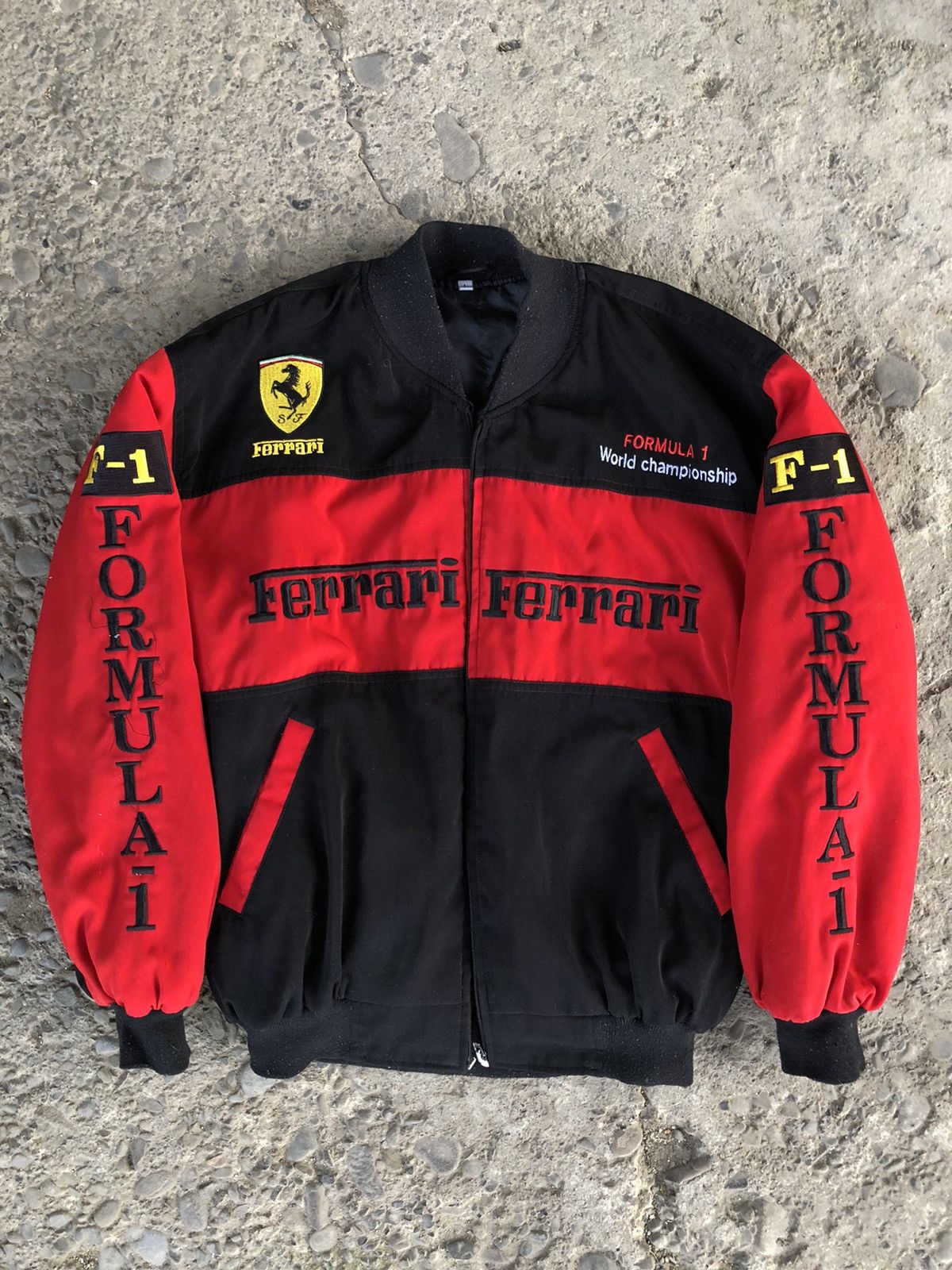 Ferrari × Racing × Vintage 80s Ferrari Racing Jacket World