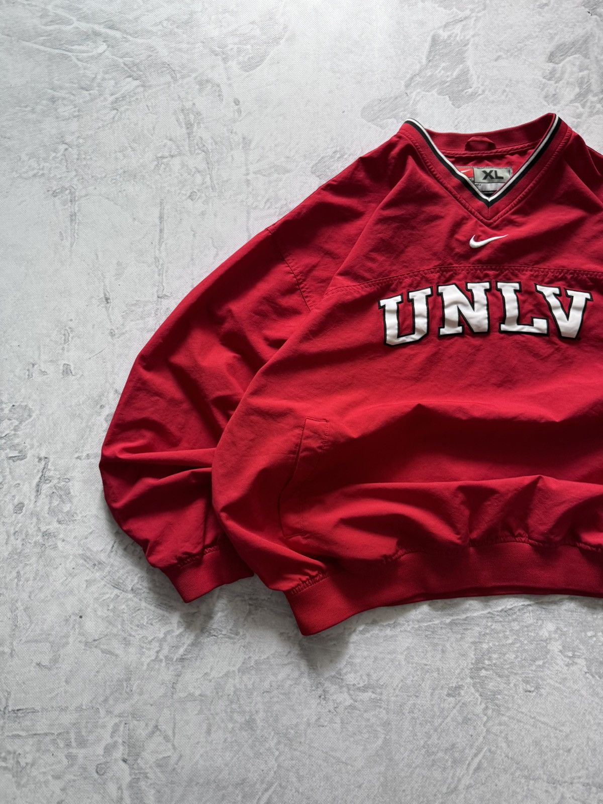 Nike × Vintage 90s Nike Vintage Nylon Center Swoosh Oversize Sweatshirt Y2K Size US XL / EU 56 / 4 - 3 Thumbnail