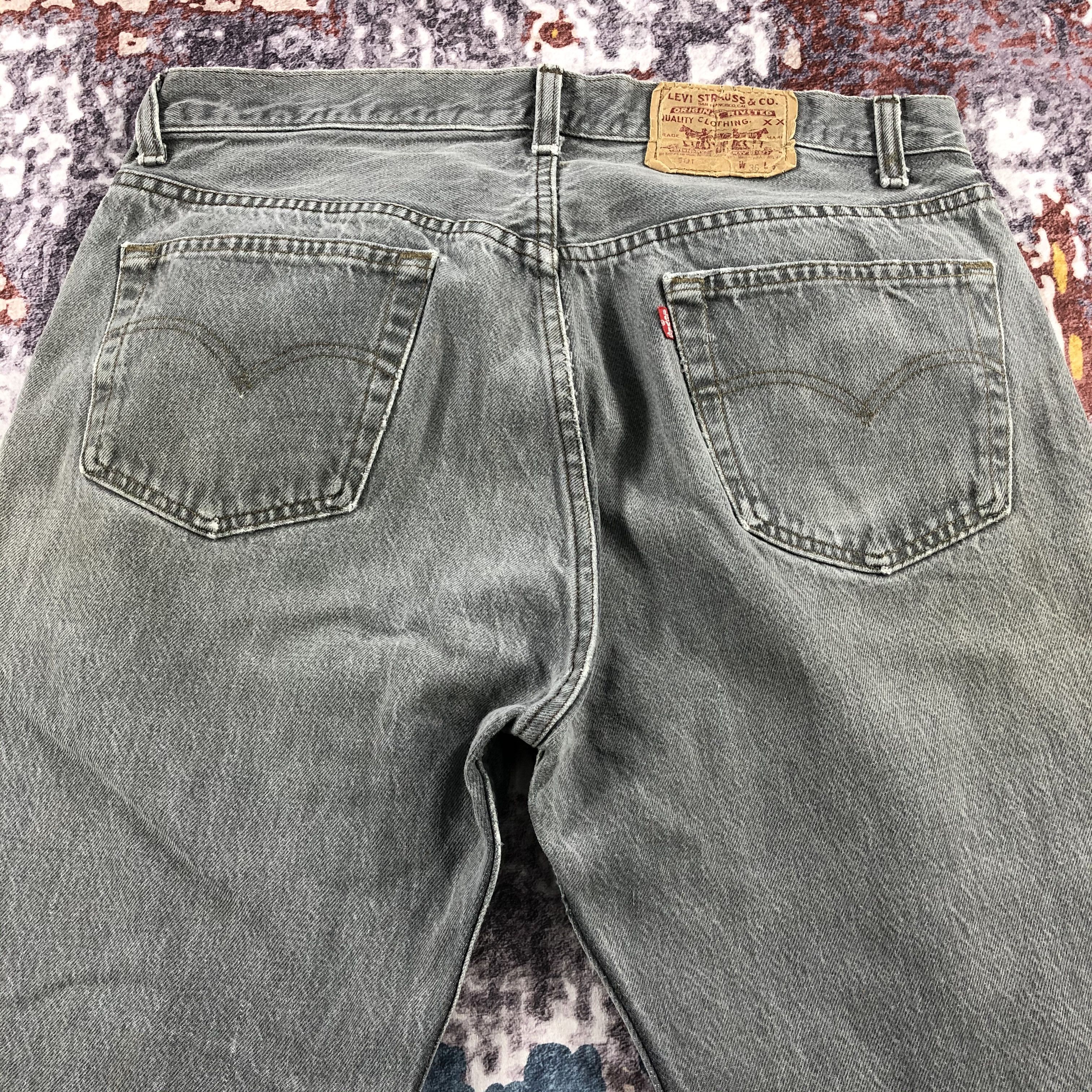 Levi's × Vintage Vintage 90s Faded Black Levis 501 Jeans-JM2279 Size US 34 / EU 50 - 4 Thumbnail