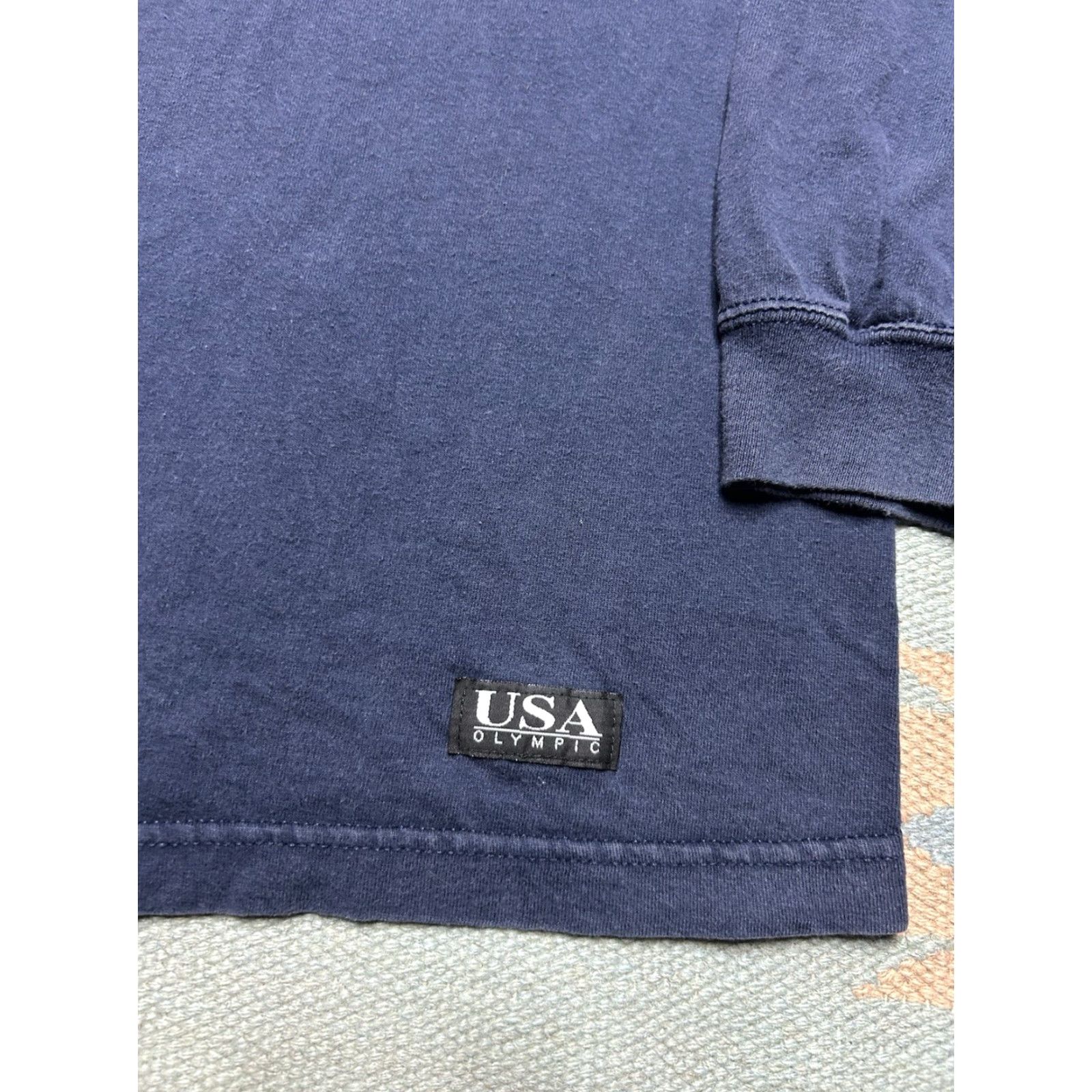 JCPenney VINTAGE long sleeve T-Shirt plain blank navy blue JCPenney Olympics medium Size US M / EU 48-50 / 2 - 2 Thumbnail