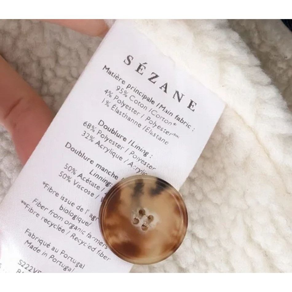 Sezane Sezane Will Denim Blue Fleece thicker Collar Jacket M bust 4 Size M / US 6-8 / IT 42-44 - 4 Thumbnail