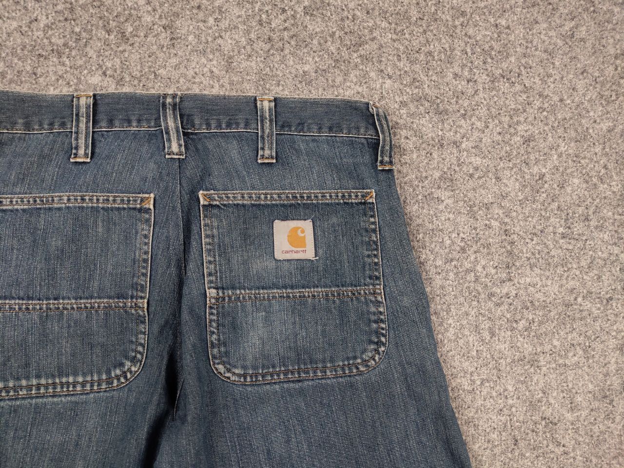 Carhartt Vintage 90's Carhartt Work Bermuda Pocket Faded denim Shorts Size US 30 / EU 46 - 9 Thumbnail