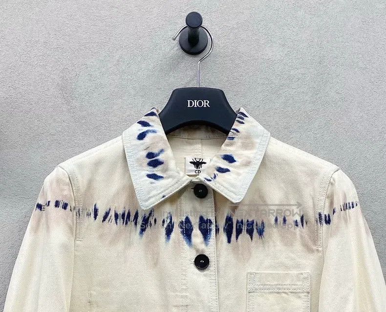 Dior Dior Apricot-coloured tie-dye coat Size XS / US 0-2 / IT 36-38 - 4 Thumbnail