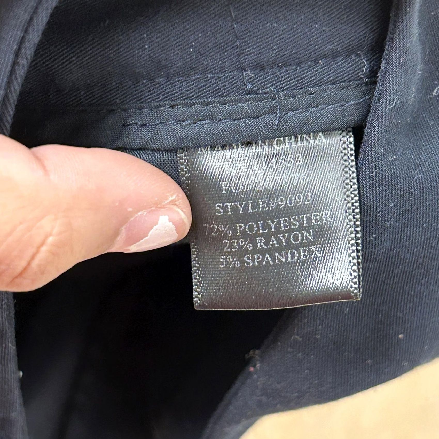 Vintage VINTAGE? No. Ico Dress Pants Womens 10 Black Straight Leg Flat Front Stretch Career Work Size 32" / US 10 / IT 46 - 3 Thumbnail