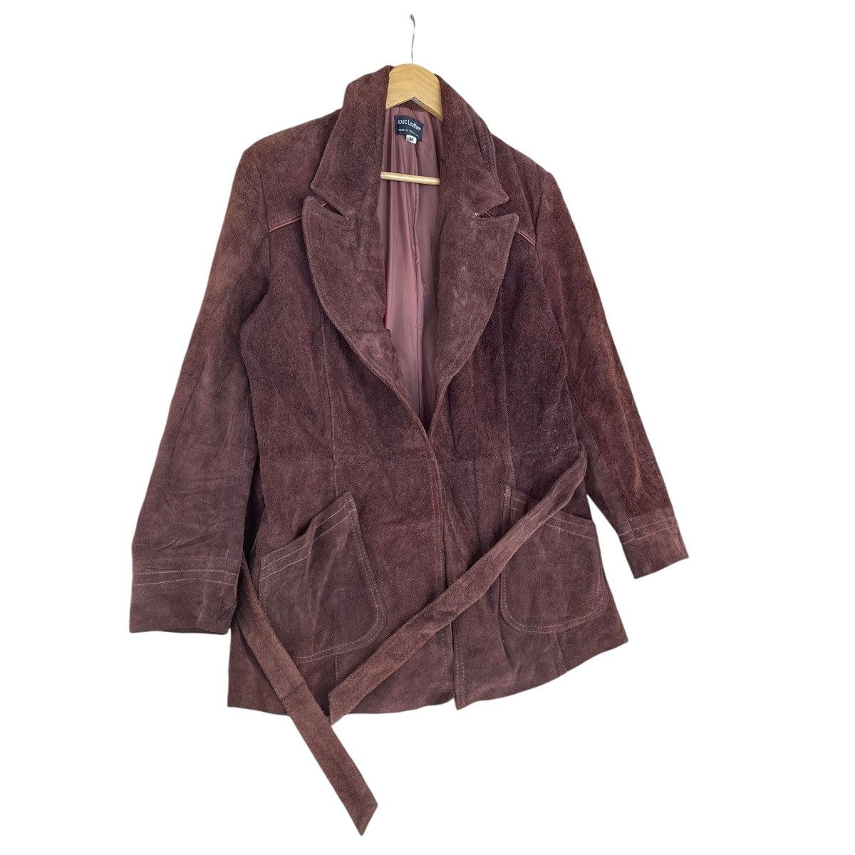 Genuine Leather × Vintage Vintage 70s Suede Leather Made In Taiwan Size US M / EU 48-50 / 2 - 2 Thumbnail