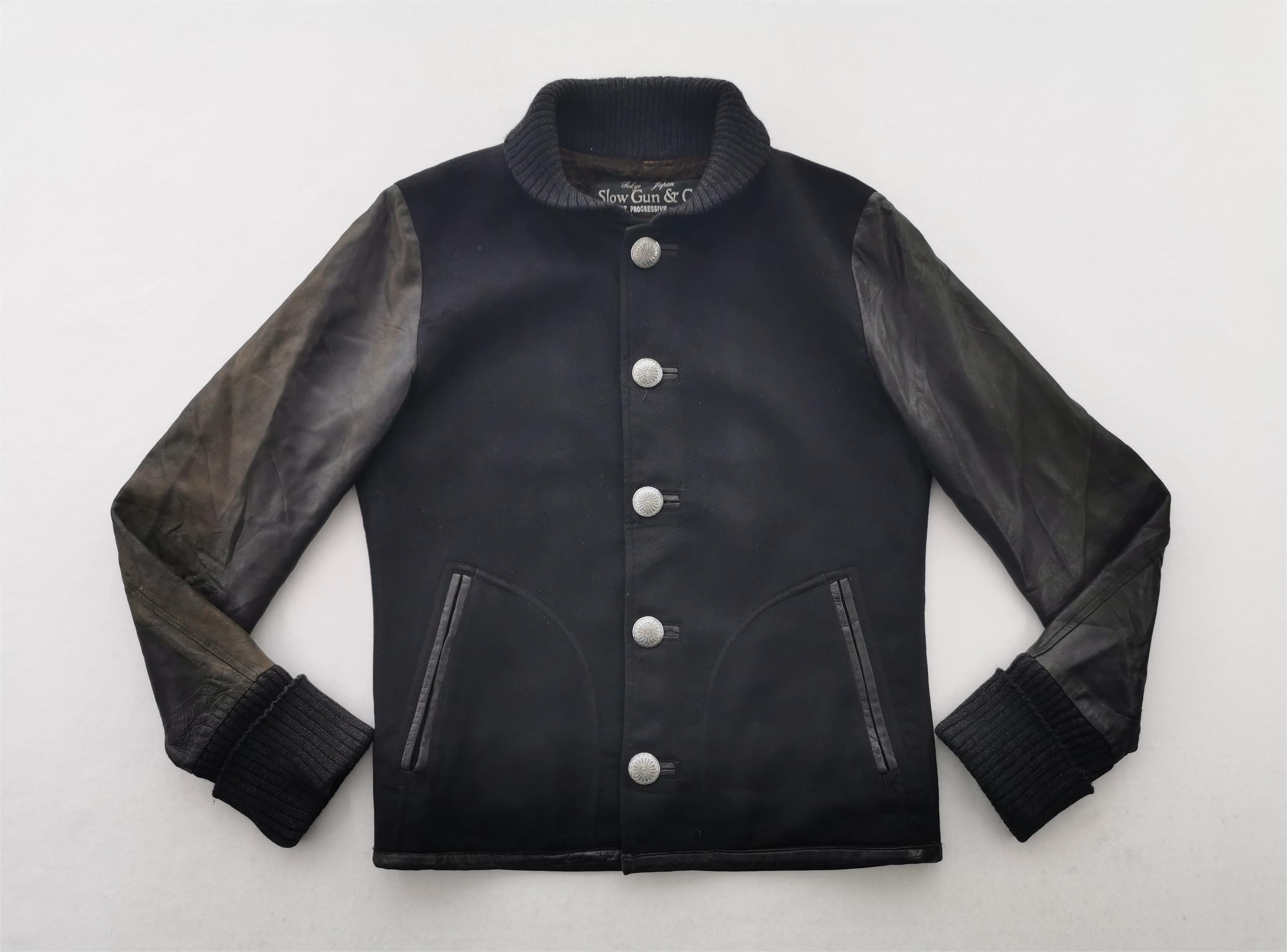 Japanese Brand Distressed Vintage 90s Slow Gun & Co Wool Varsity Jacket Size US M / EU 48-50 / 2 - 3 Thumbnail