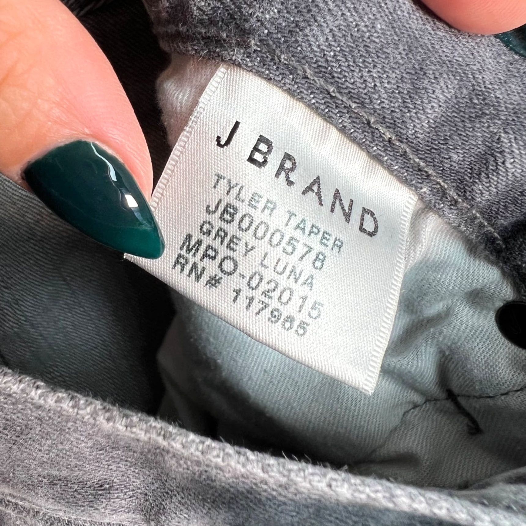 J Brand J Brand Jeans Mens 29 Tyler Tapered Leg Grey Cotton Blend Denim Shirt? Size US 29 - 5 Thumbnail