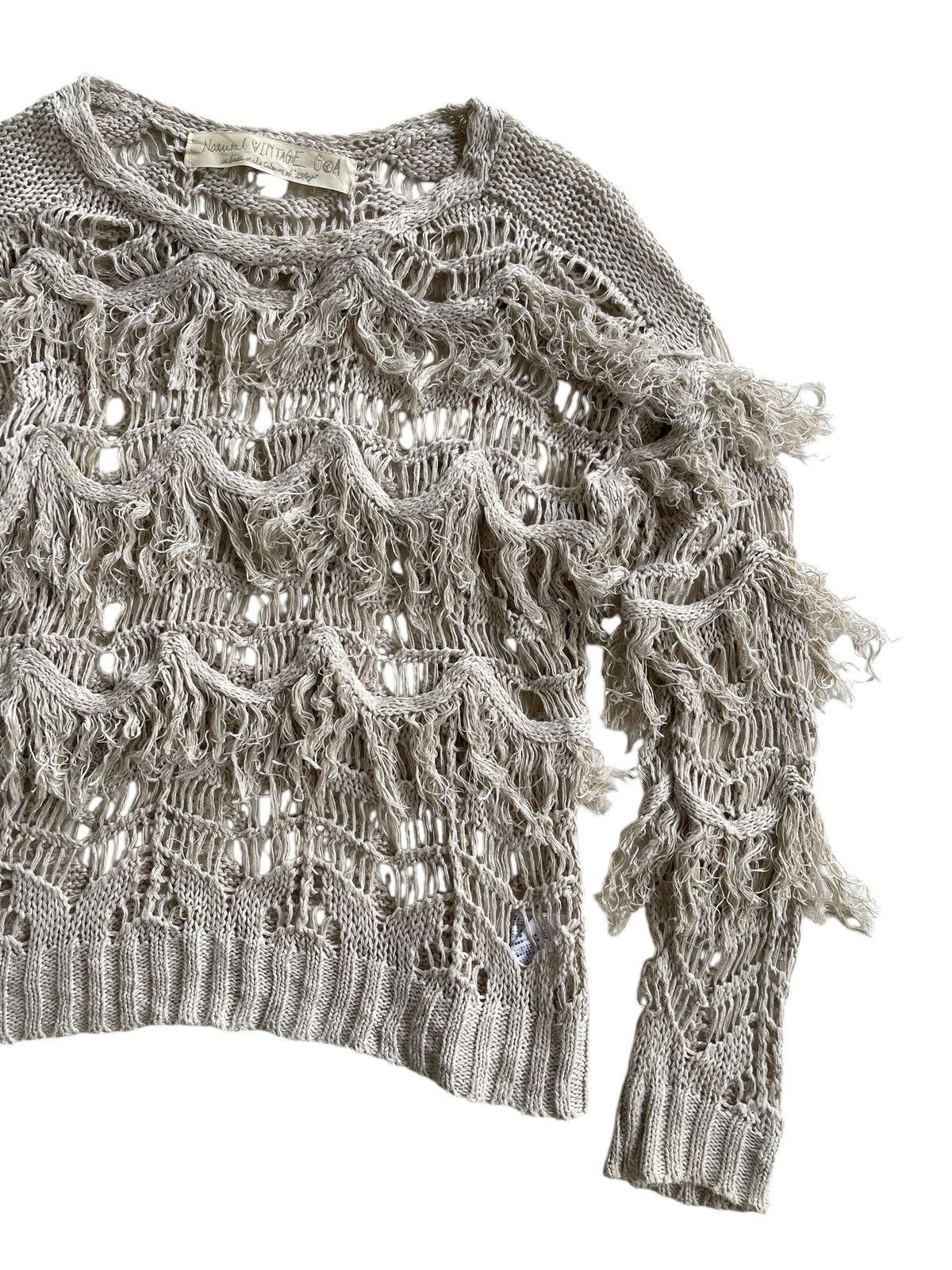 GOA G.O.A Net Fringe Knitted Sweater Size M / US 6-8 / IT 42-44 - 7 Thumbnail