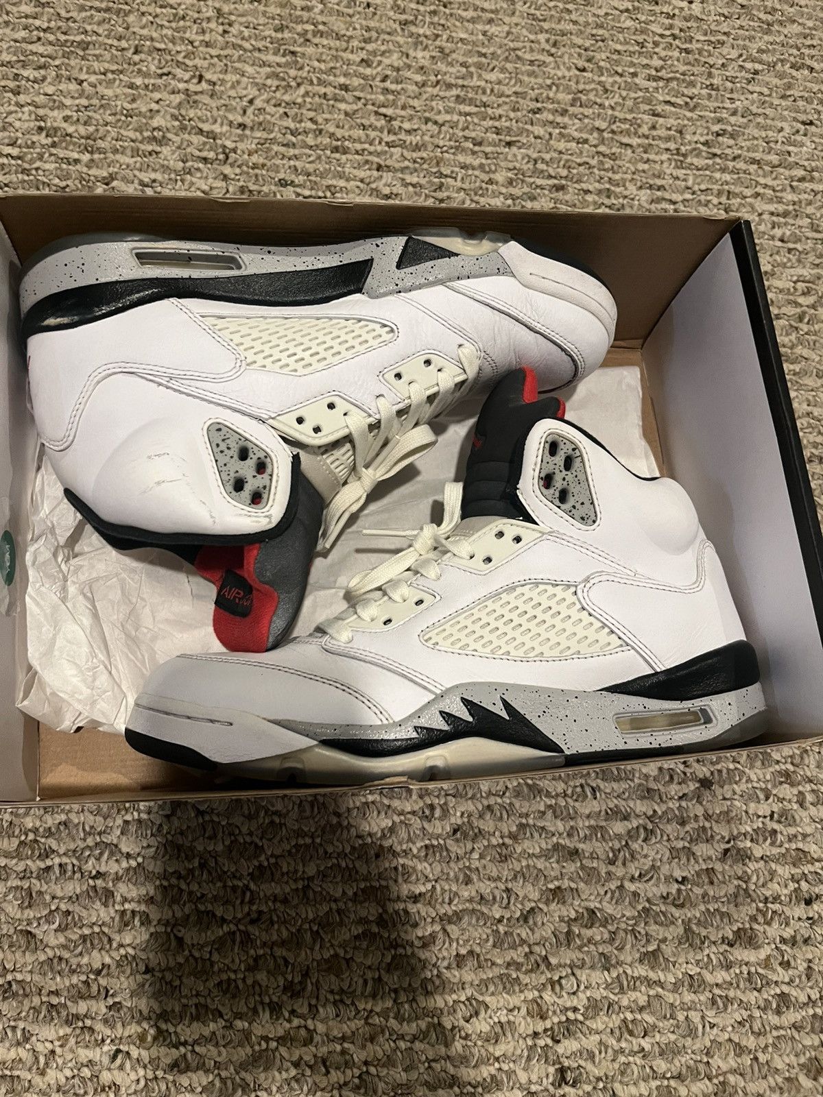 Jordan Brand × Vintage 2017 Jordan 5 retro white cement Size US 8 / EU 41 - 1 Thumbnail