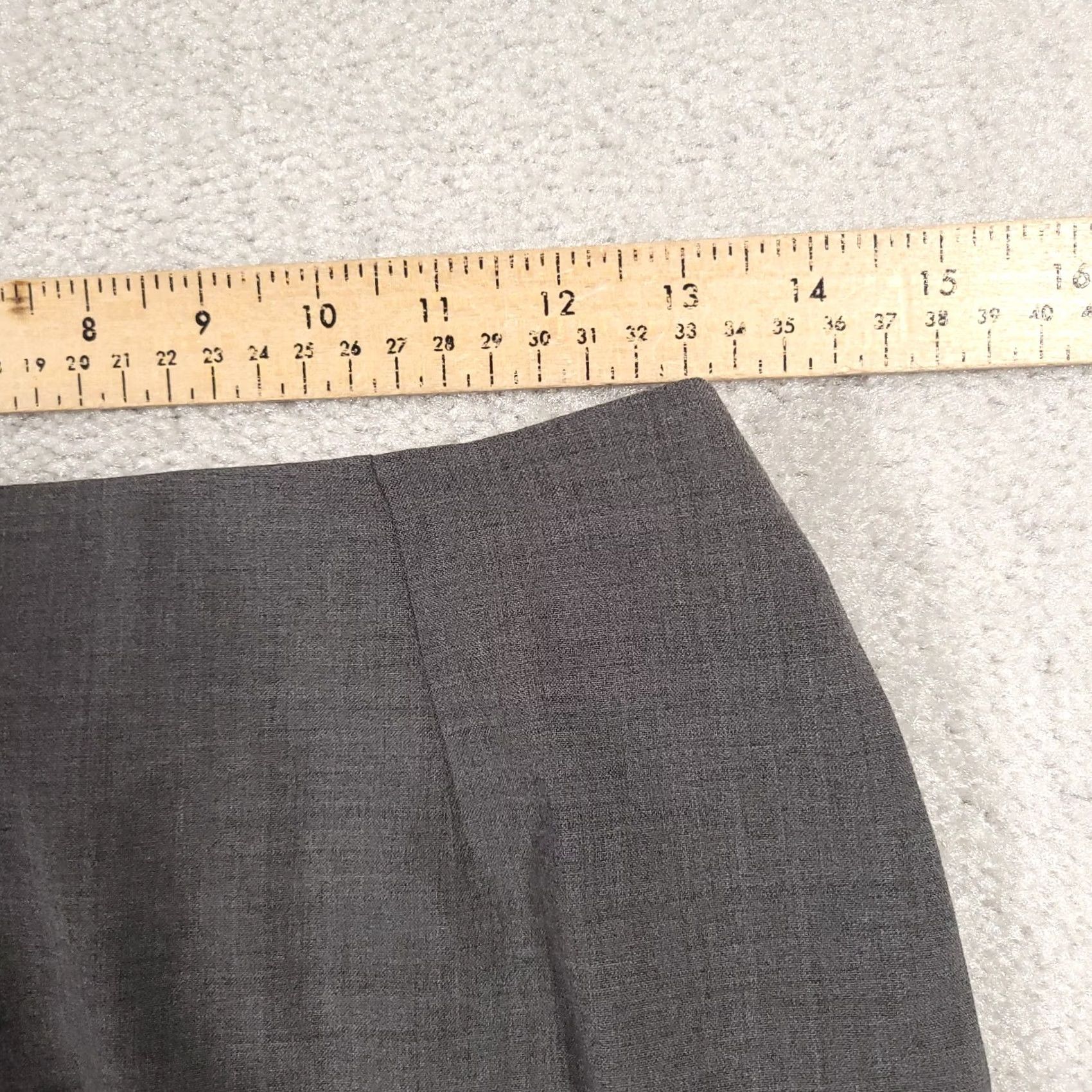 Vintage Bitten By Sarah Jessica Parker Pencil Skirt Women's 2 Gray Wool Blend Zip Size 26" / US 2 / IT 38 - 5 Thumbnail