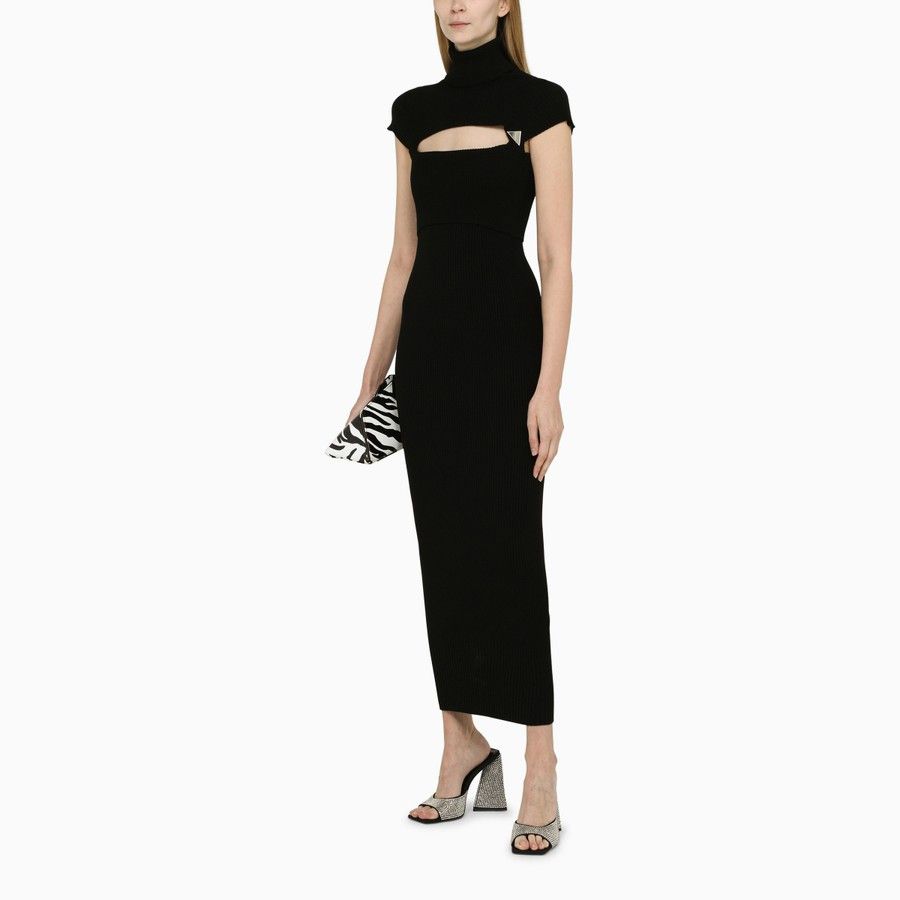 The Attico o1d2blof1024 Knit Dress in Black Size S / US 4 / IT 40 - 2 Thumbnail