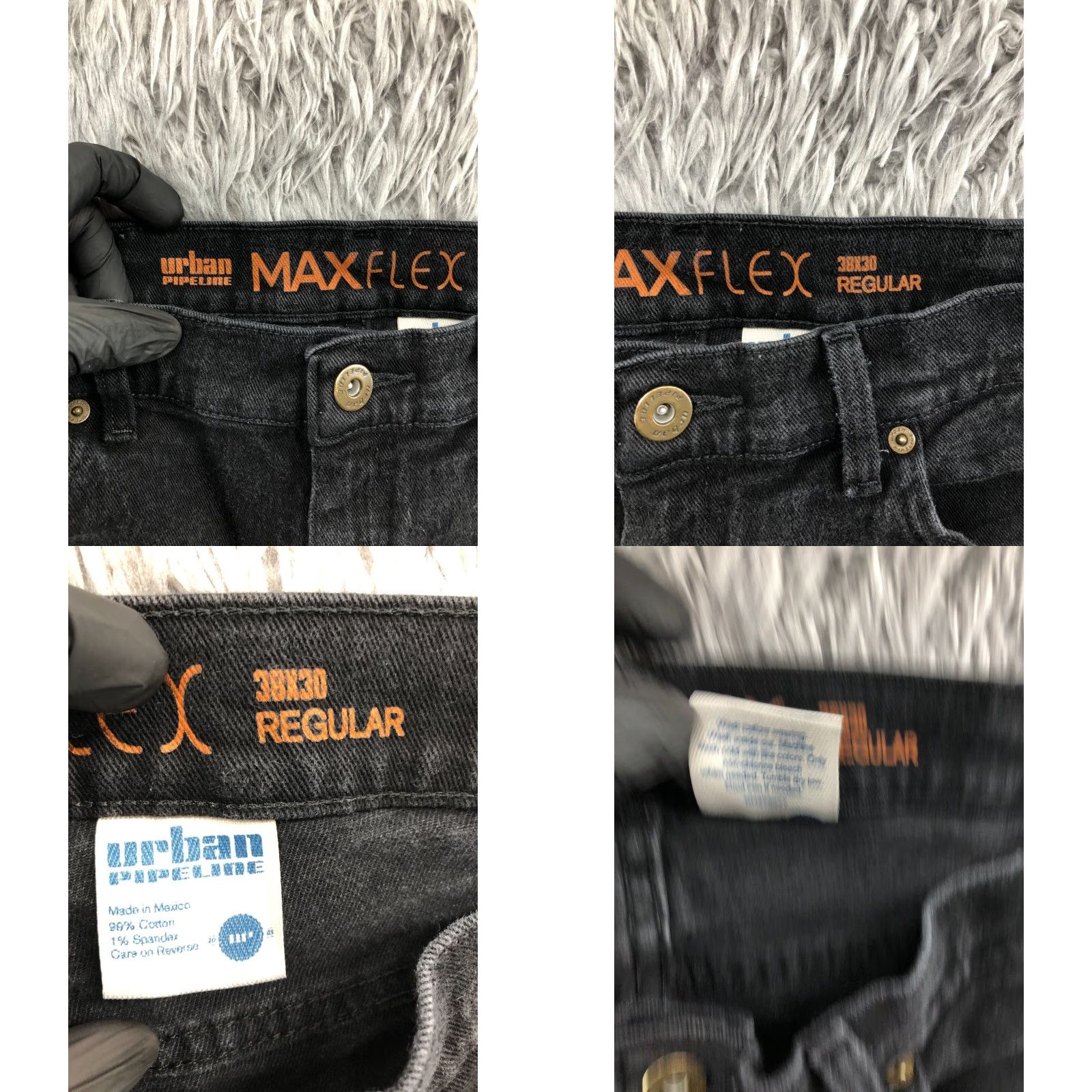 Vintage Urban Pipeline Jeans Main Point Brand Mens Straight 5-Pocket Style Dark Wash Black 38x30 Modern Vintage No N/A Size US 38 / EU 54 - 9 Thumbnail