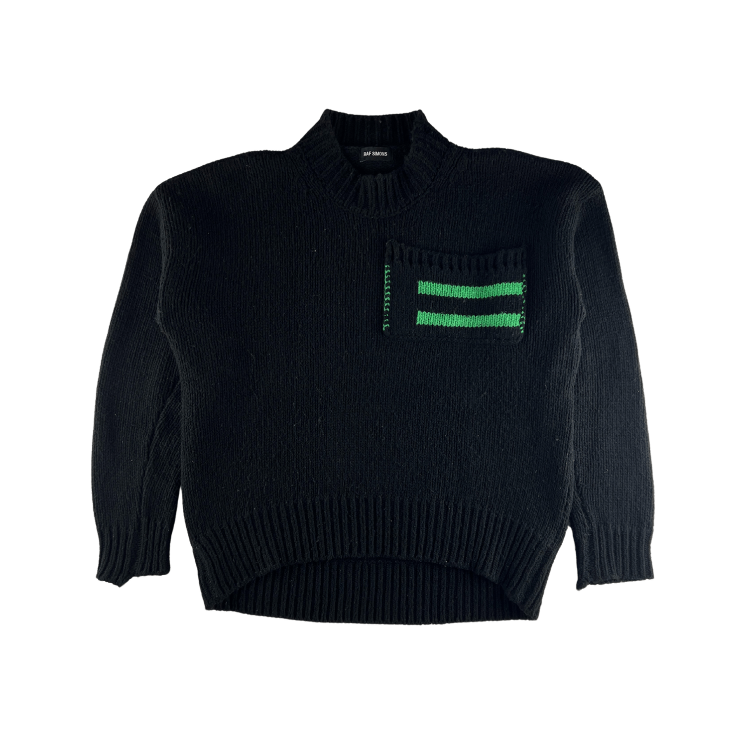 Raf Simons Raf Simons FW17 Black Uneven Wool Knit Sweater Size US L / EU 52-54 / 3 - 2 Thumbnail
