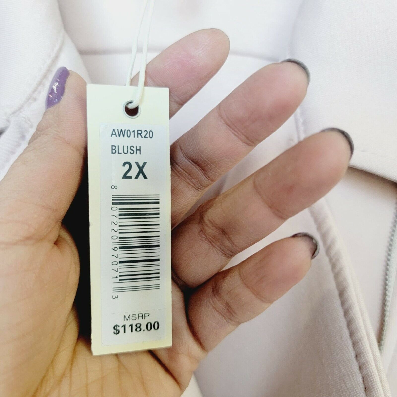 Other ⭐Womens Moto Jacket 2X Max Studio Rayon Blush Dusty Pink Str Size XXL / US 16-18 / IT 52-54 - 9 Thumbnail