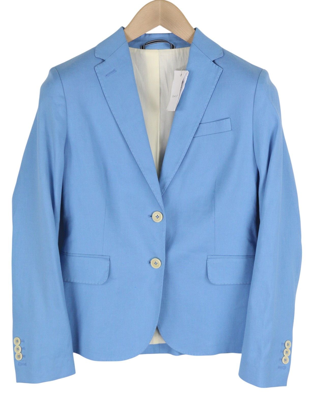 Gant EU34 Blue Linen Blend Notch Lapel Blazer 85315 Size XS / US 0-2 / IT 36-38 - 1 Thumbnail