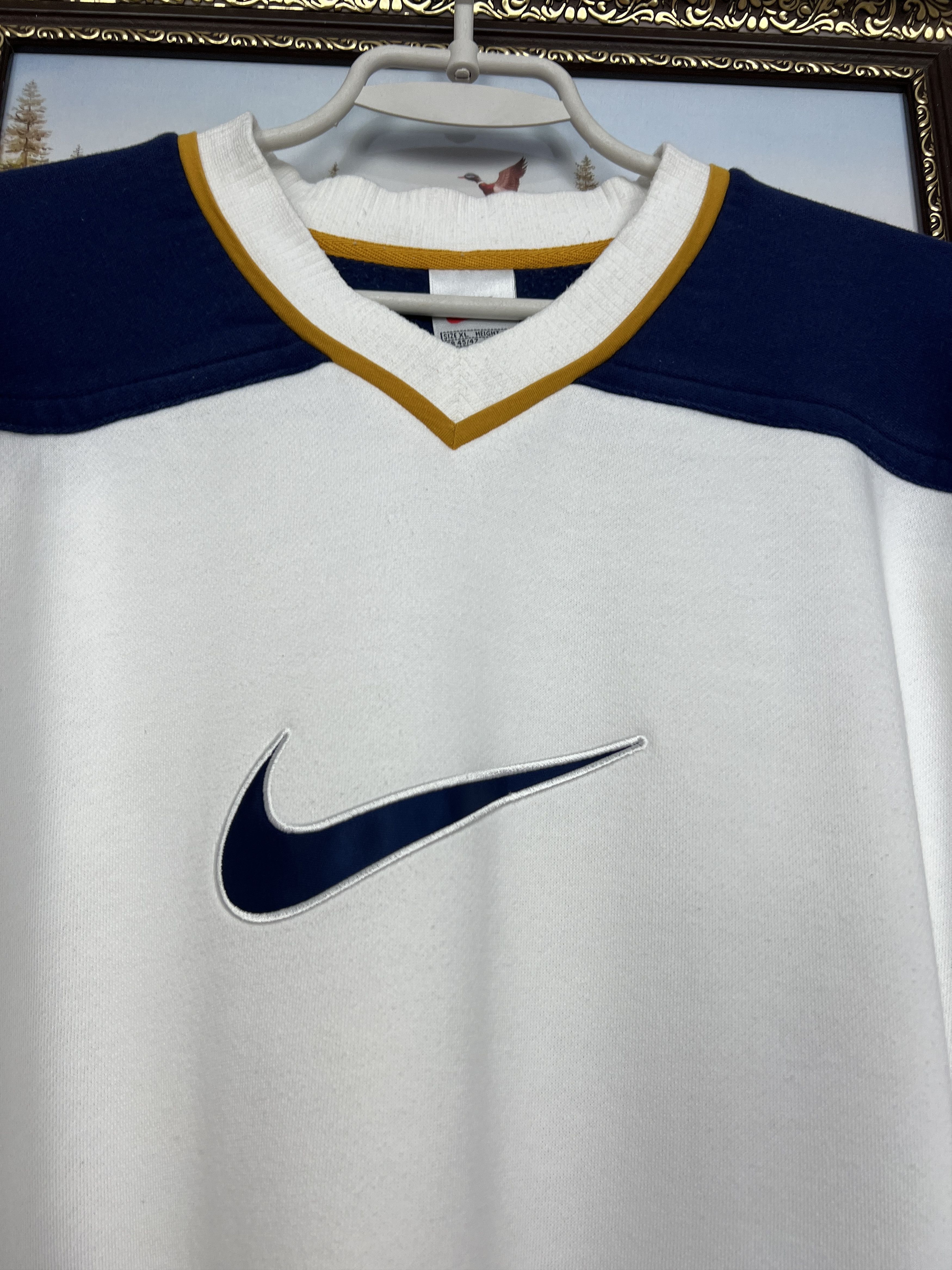 Nike Vintage 90's Nike Sweatshirt Big Logo Swoosh Crewneck Rare Size US XL / EU 56 / 4 - 3 Thumbnail