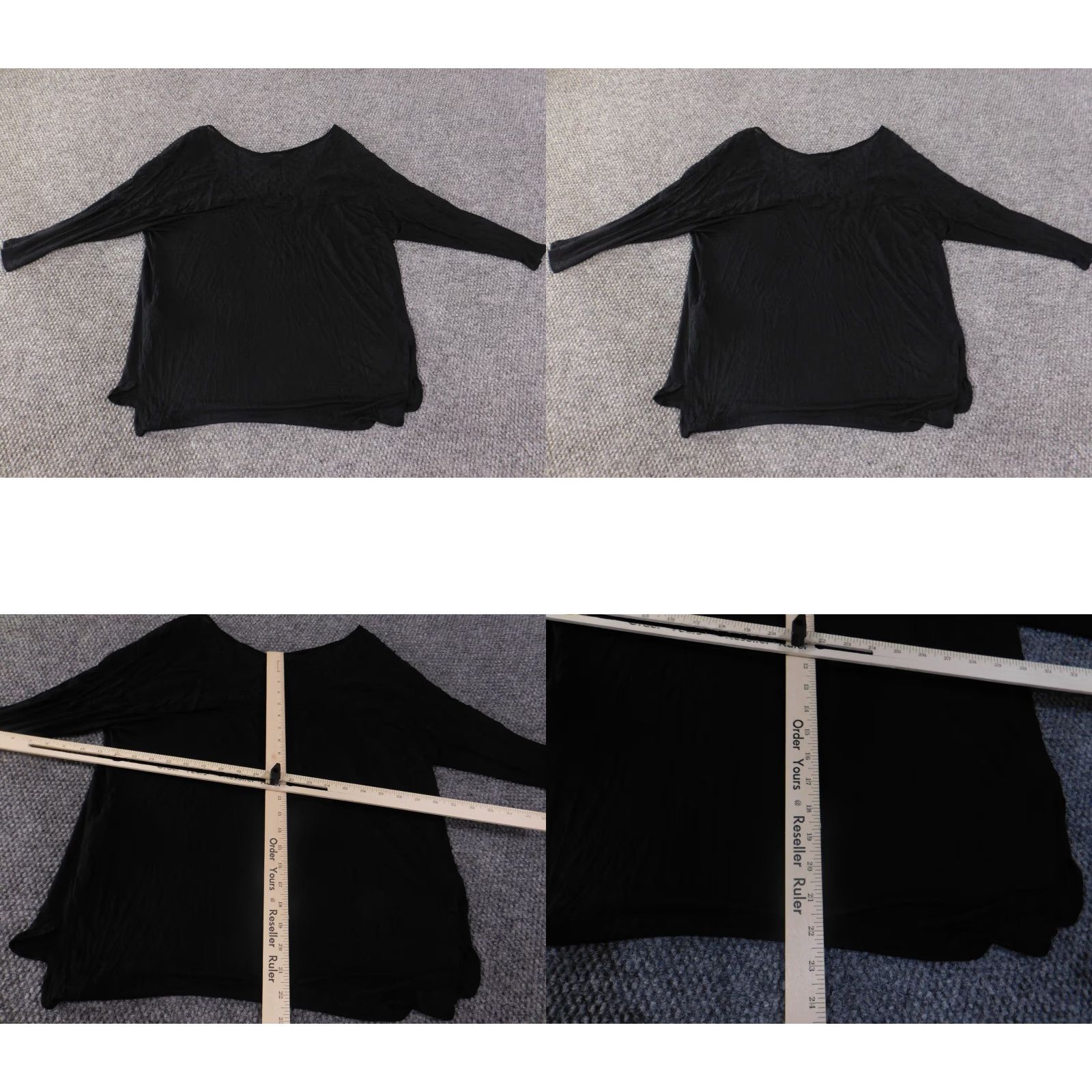 Lucky Brand Lucky Brand Blouse Womens M Black Crew Neck Long Sleeve Rayon Casual Modern Basic Stretch Lightweight Vintage: No hole Size M / US 6-8 / IT 42-44 - 8 Thumbnail