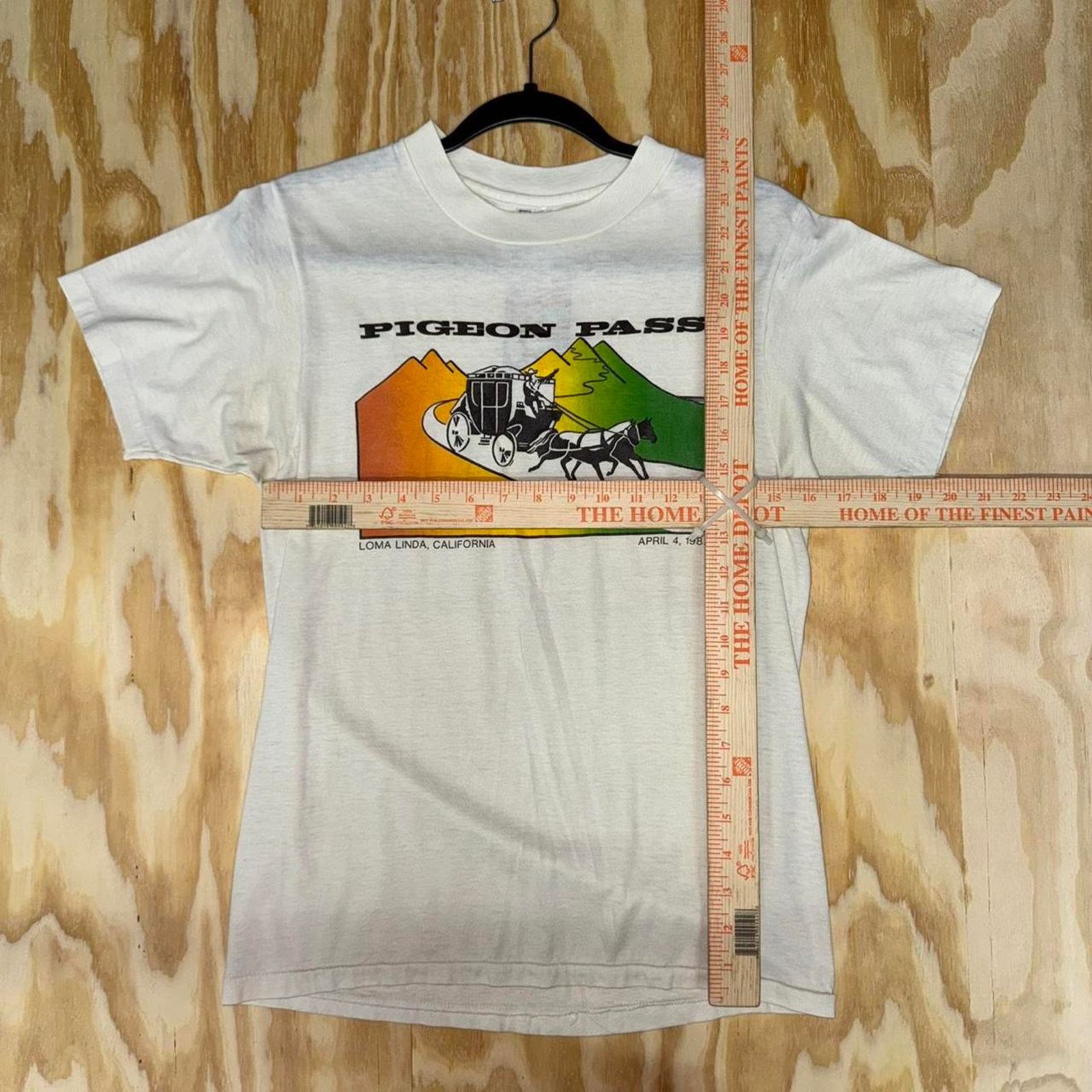 Hanes Vintage "I survived" pigeon pass marathon 1980s t-shirt Size US M / EU 48-50 / 2 - 3 Thumbnail