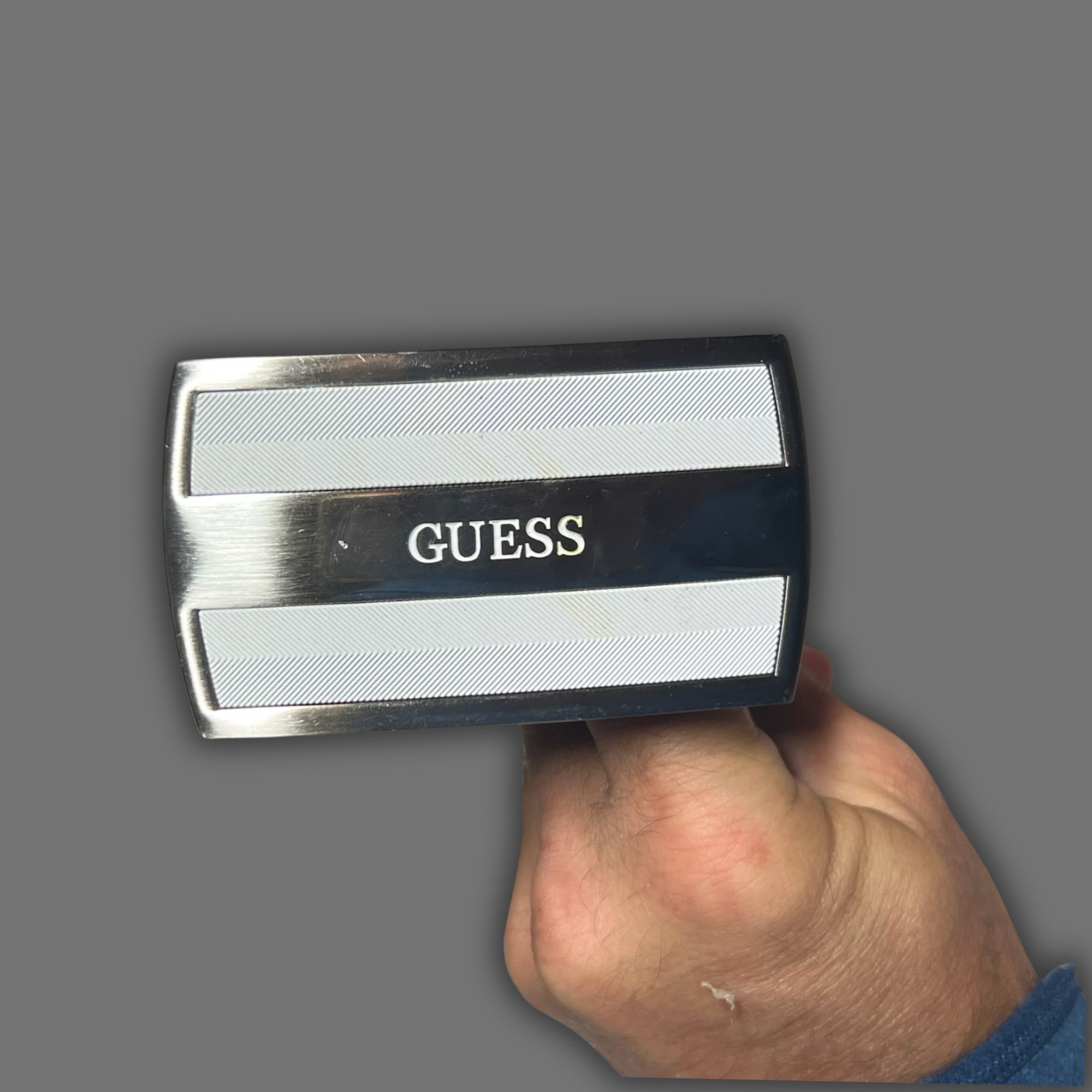 Guess G By Guess Chevron Textured Plaque Belt In White Polyurethan Size ONE SIZE - 3 Thumbnail
